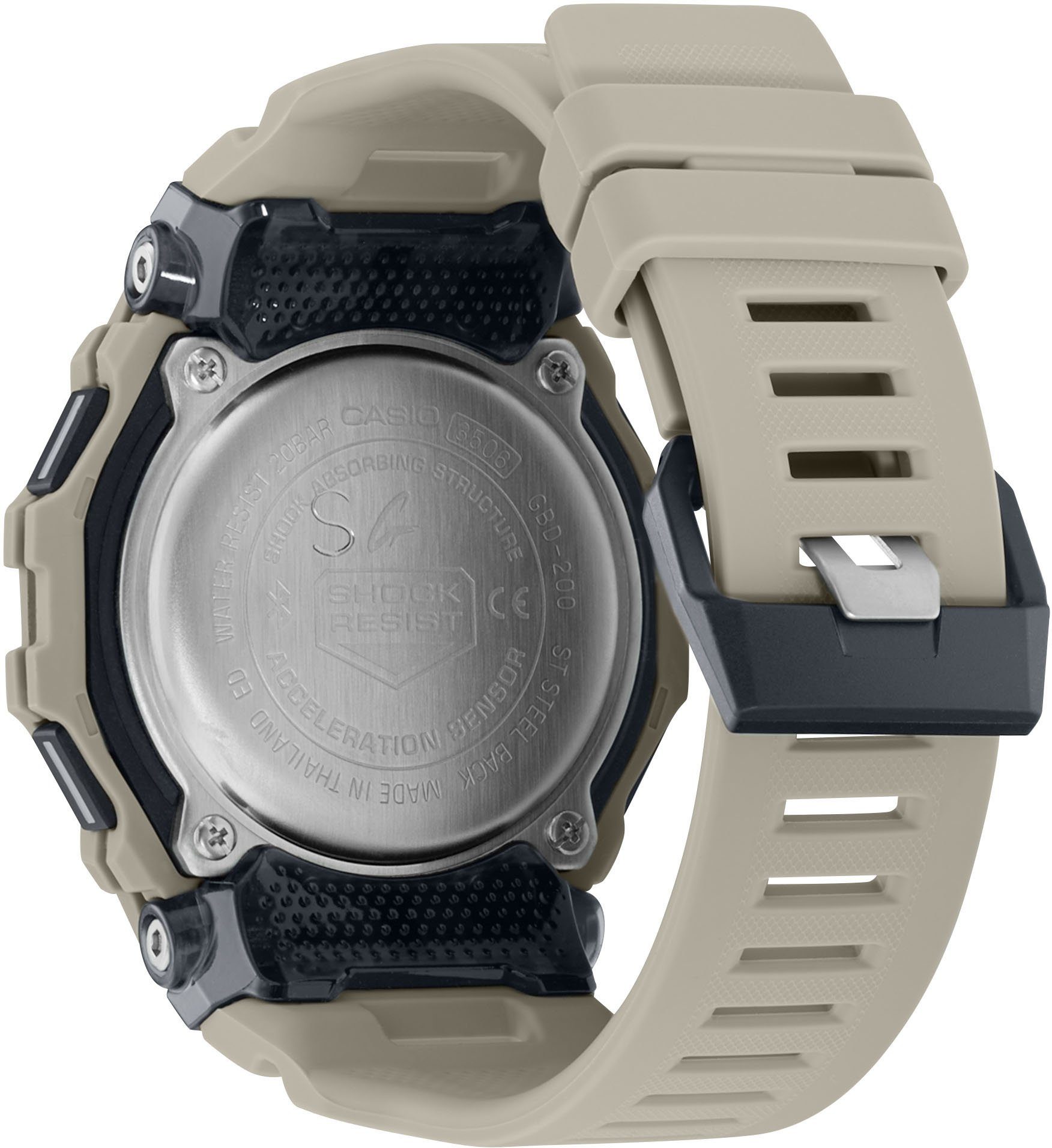 CASIO G-SHOCK GBD-200 Smartwatch, Armbanduhr, Herren,Bluetooth,Schrittzähler,bis 20bar wasserd.,digital