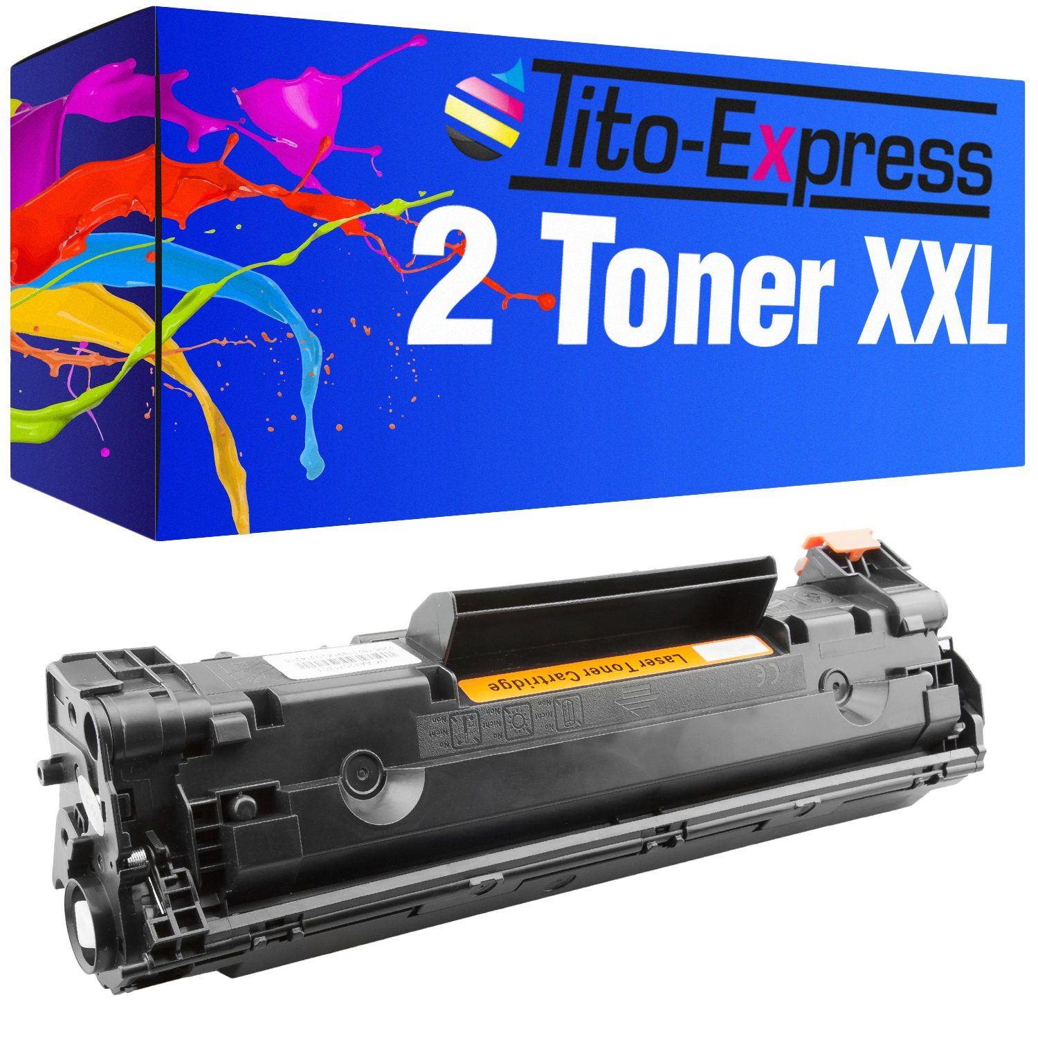 Tito-Express Tonerpatrone 2er Set ersetzt Toner HP CE 285 A HP CE 285A HPCE285A, (Doppelpack, 2x Black), für Laserjet P1102W P1102 M1212NF M1132MFP M1217NFW M1212 M1132 M1210