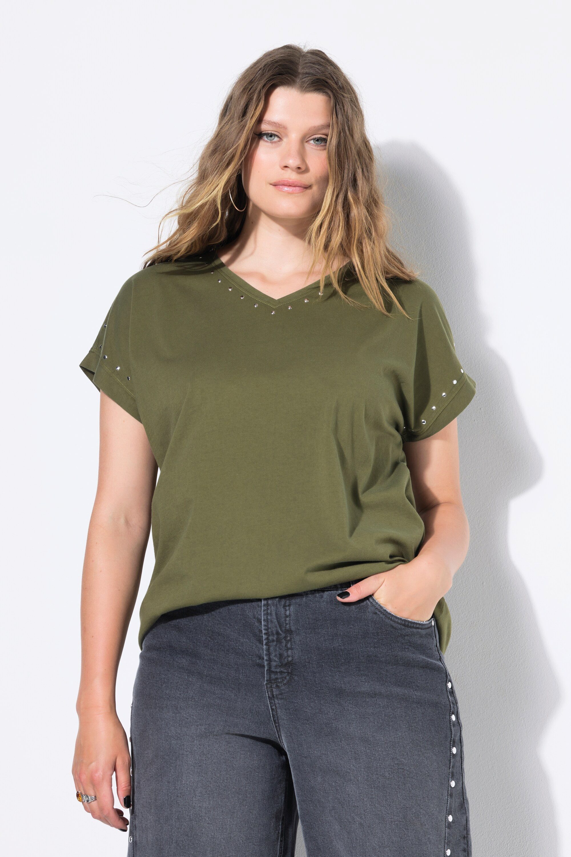 Studio Untold T-Shirt T-Shirt oversized Nieten günstig online kaufen