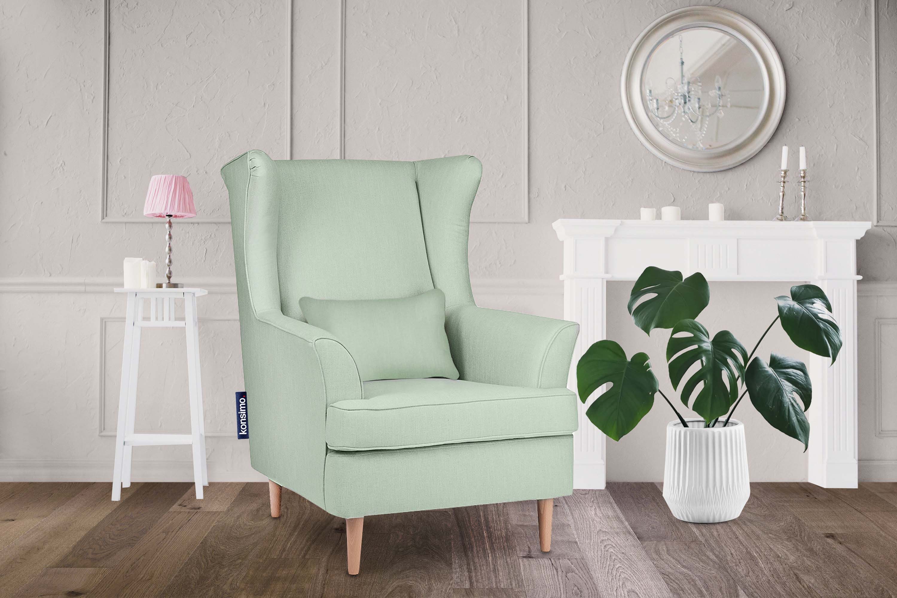 KONSIMO® Ohrensessel STRALIS Sessel, zeitloses Design günstig online kaufen