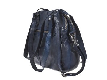 Bear Design Umhängetasche "Lieke" Cow Lavato Leder, Handtasche, 2 getrennte Fächer, Schultertasche 33x25cm, dunkelblau