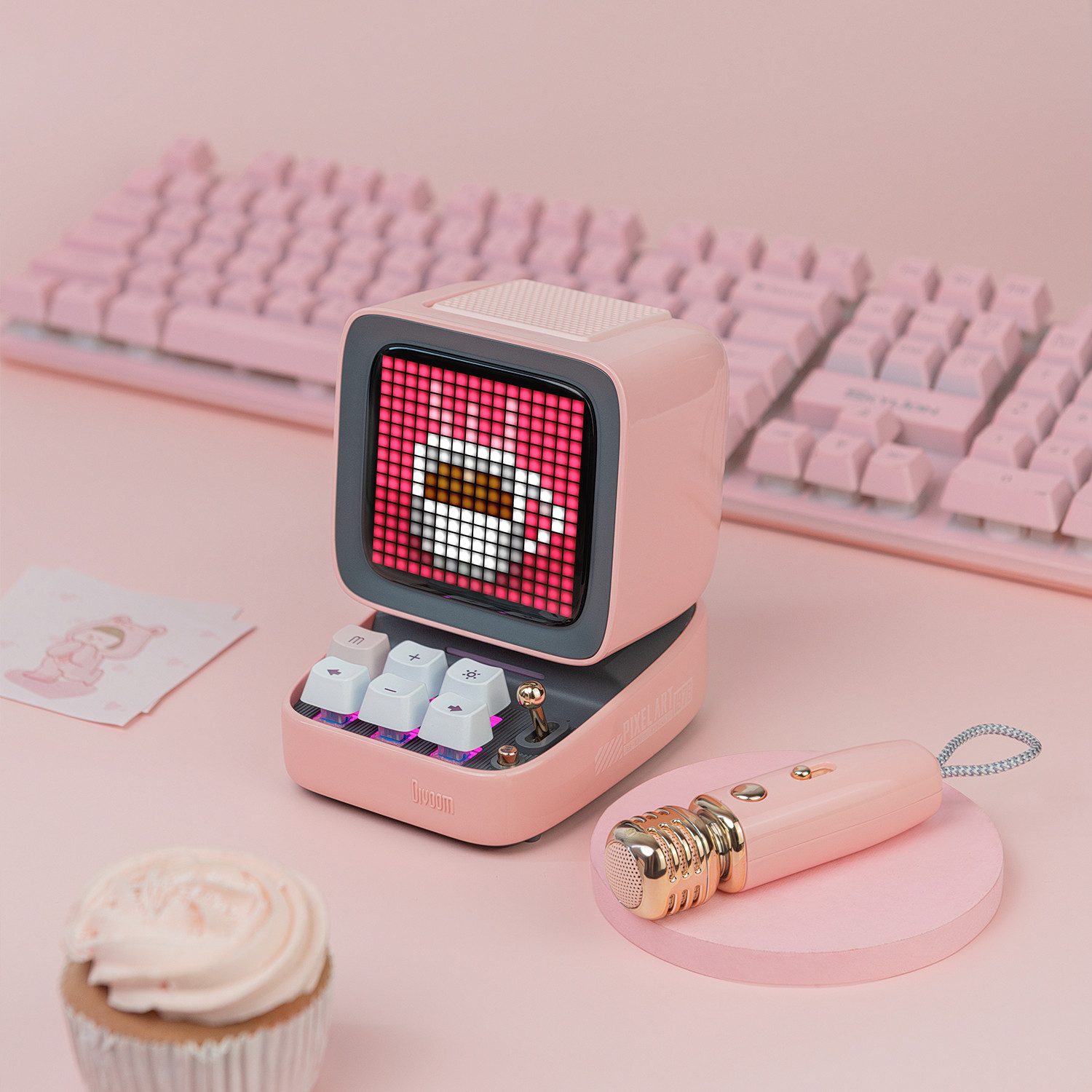 DIVOOM Divoom DitooMic - Rosa Bluetooth-Lautsprecher