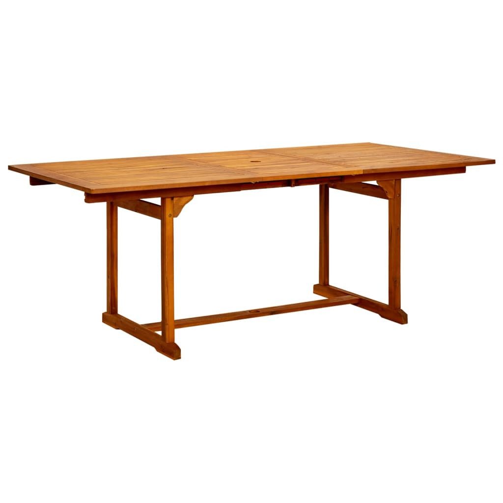 furnicato Esstisch Garten-Echtholz 150-200x100x75 cm, erweiterbar, geölt (1-St), Witterungsbeständiger Outdoor-Tisch mit flexibler Erweiterungsoption