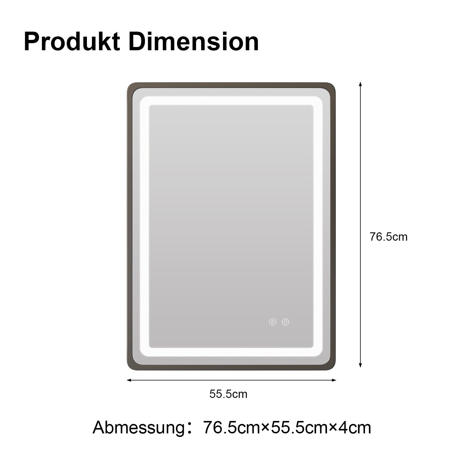 radelldar Badspiegel mit Beleuchtung LED Beschlagfrei, Badezimmer Spiegel W günstig online kaufen