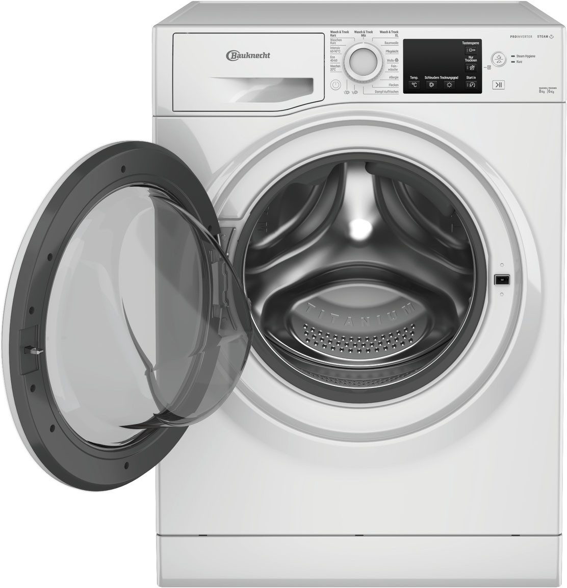 BAUKNECHT Waschtrockner WT Super Eco 86 43 N, 8 kg, 6 kg, 1400 U/min