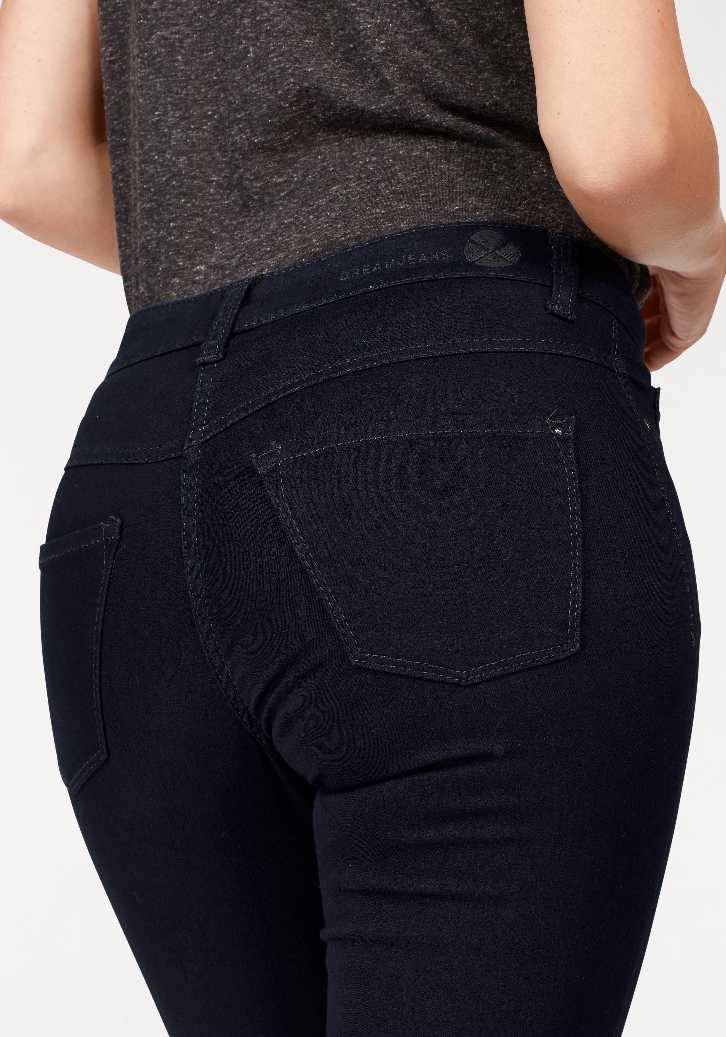 MAC Skinny-fit-Jeans Dream Skinny Hochelastische dark blue den perfekten Sitz rinsed Qualität sorgt für