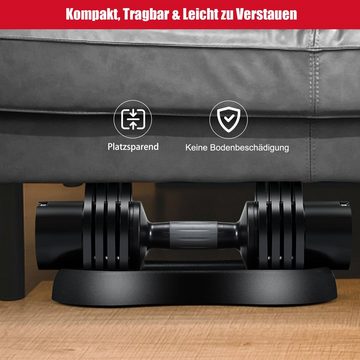 COSTWAY Kurzhantel Hantel-Set, mit Ständer & 8 Gewichtsscheiben
