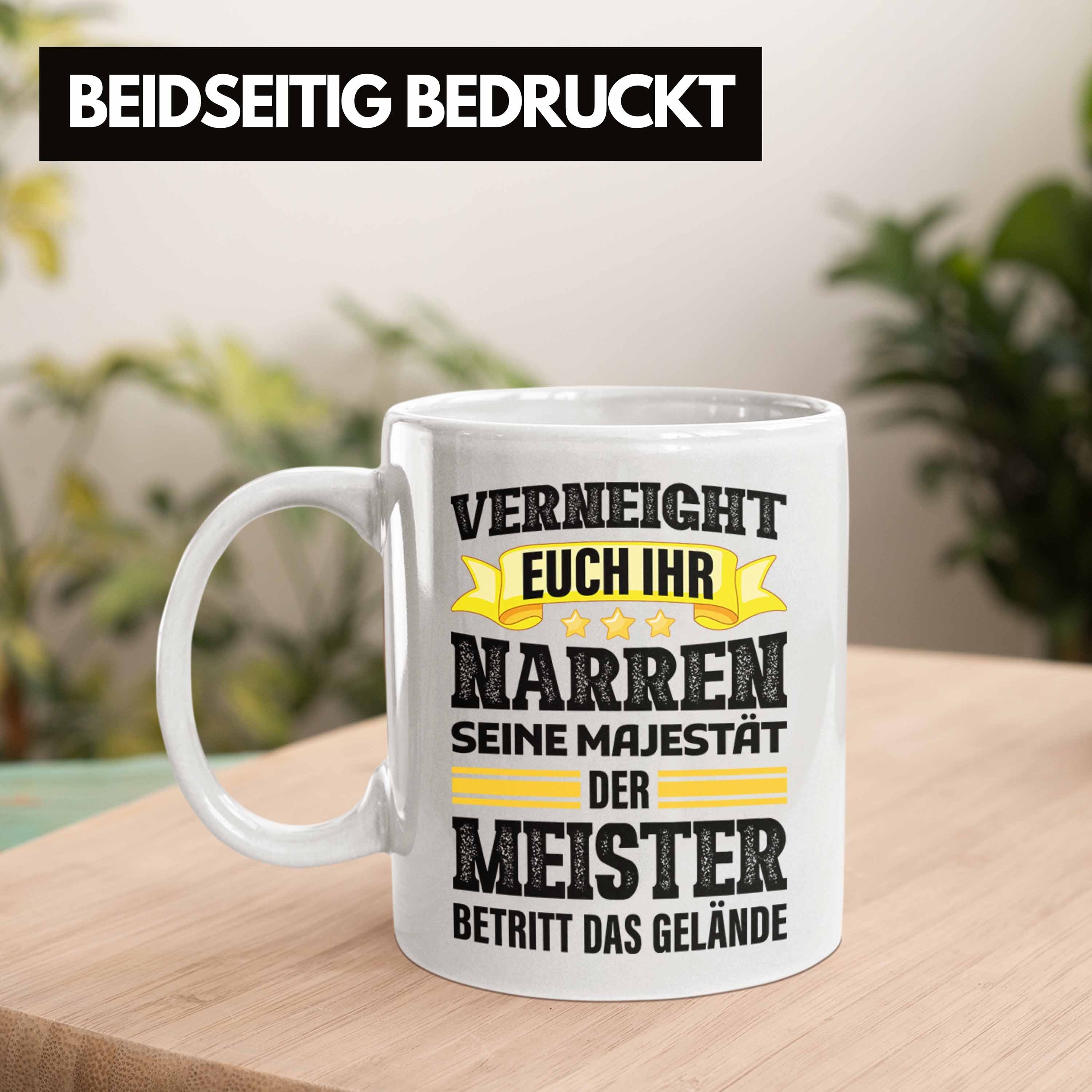 Maler Elektronik Meister Elektrotechnik Tasse Meisterprüfung Schreiner Weiss Geschenk Trendation - Prüfung Mann Bestanden Dachdecker Tasse Metallbauer Trendation