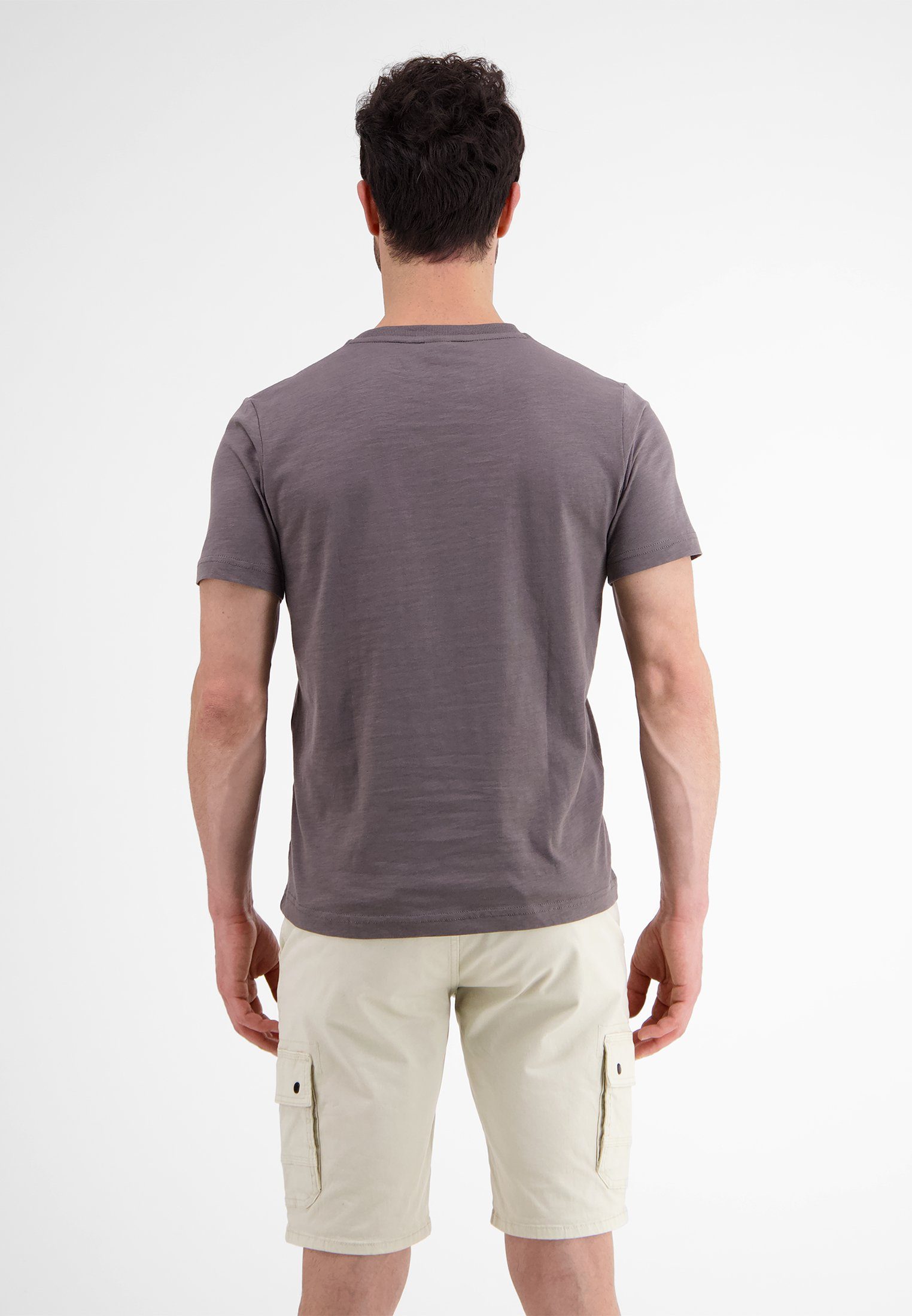 BASALT auf GREY Print LERROS T-Shirt T-Shirt, linker LERROS Brust