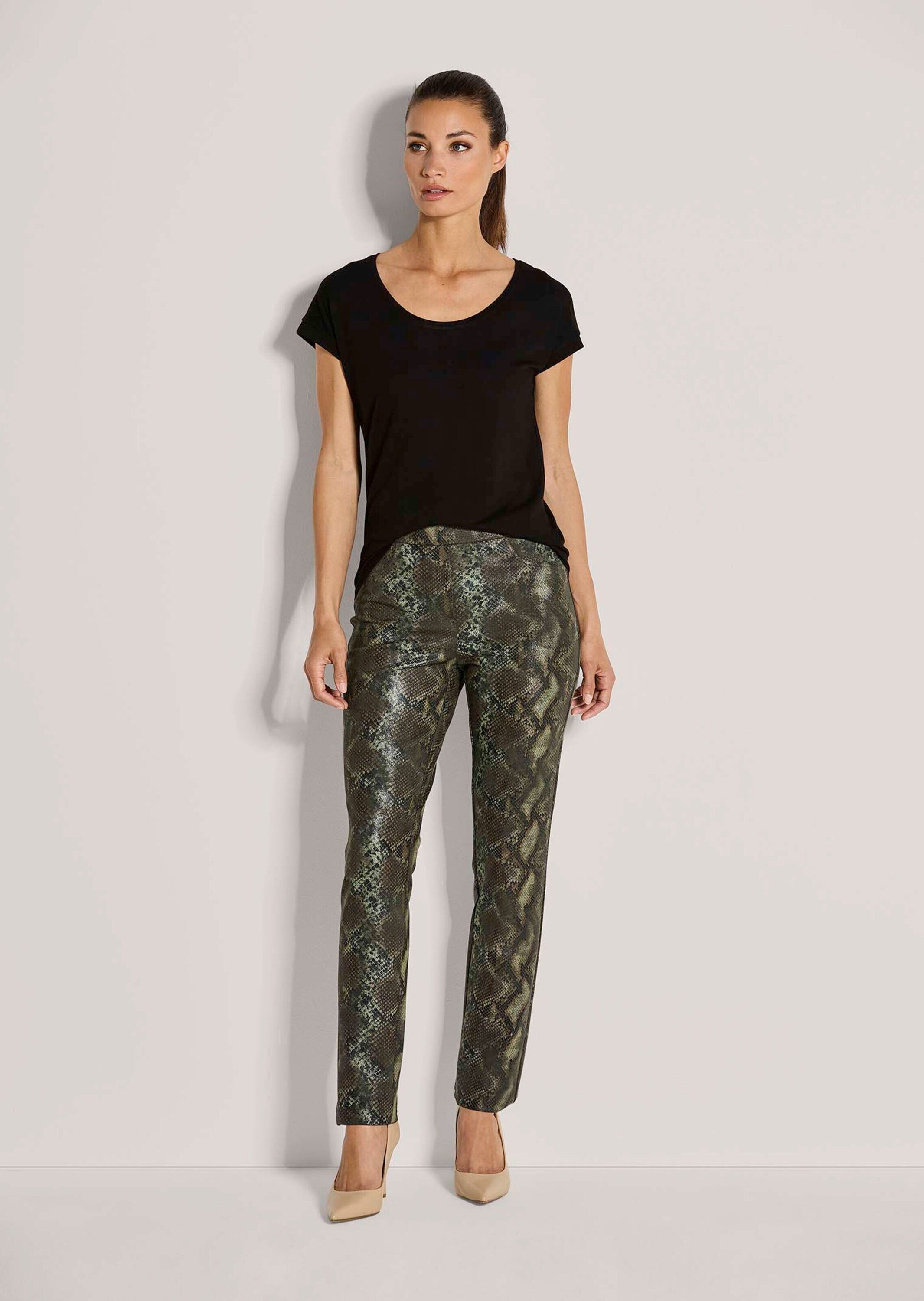 MADELEINE Jerseyhose Gerade Jerseyhose mit Animal-Print Stoffhose im schmal günstig online kaufen