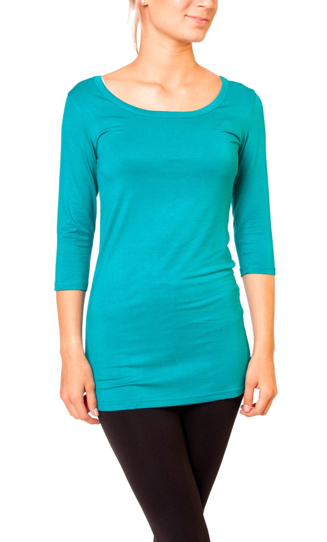 Muse Rundhalsshirt Basic 3/4 Arm Longshirt günstig online kaufen