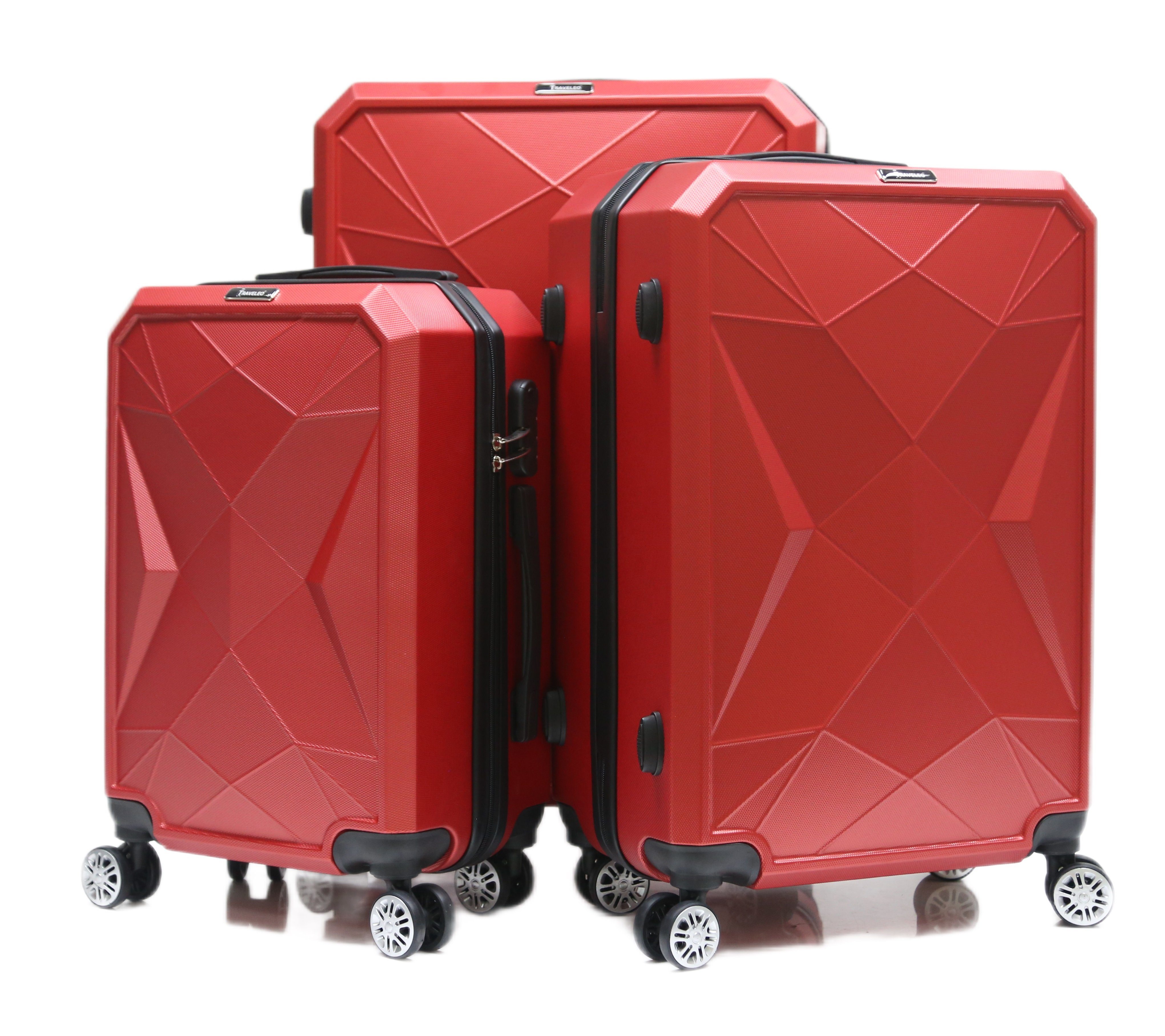 Cheffinger Kofferset Reisekoffer Koffer 3 tlg Hartschale Handgepäck Gepäck Reisetasche