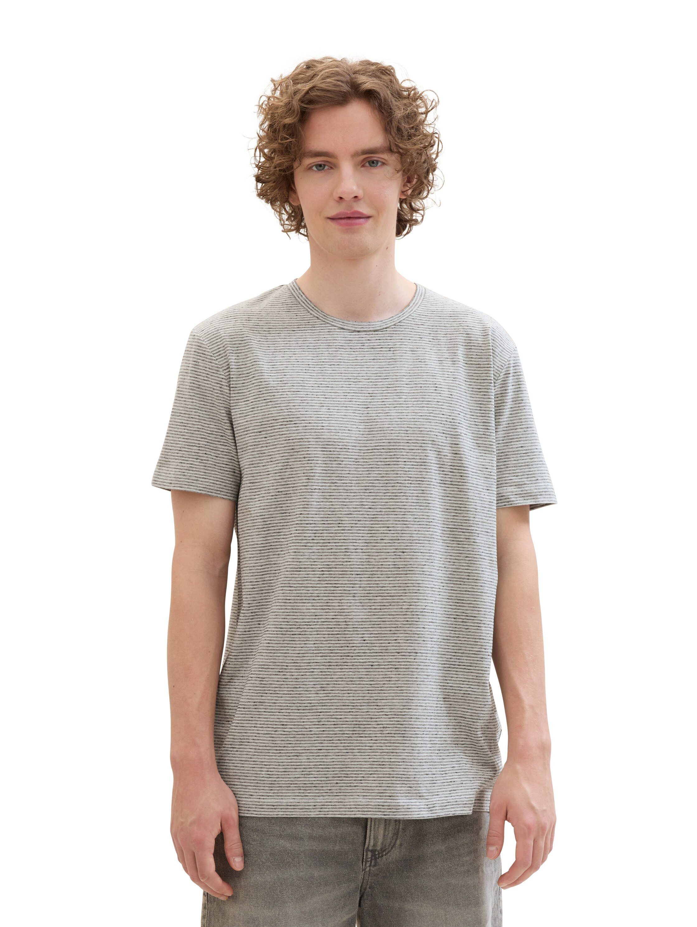 TOM TAILOR Denim Rundhalsshirt mit Melange günstig online kaufen