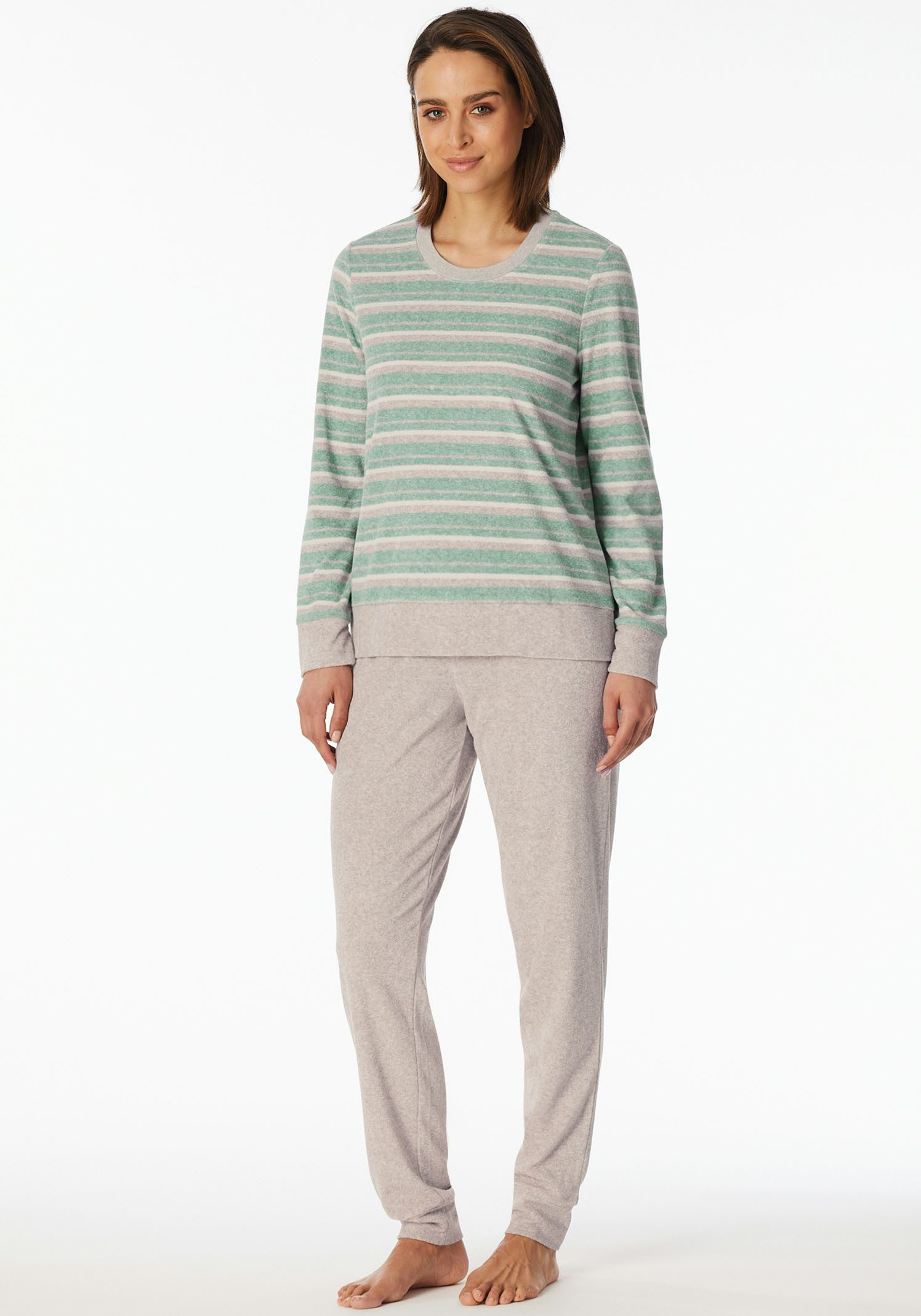 Schiesser Schlafanzug "Casual Essentials", (2 tlg.), wärmende Frottee-Quali günstig online kaufen