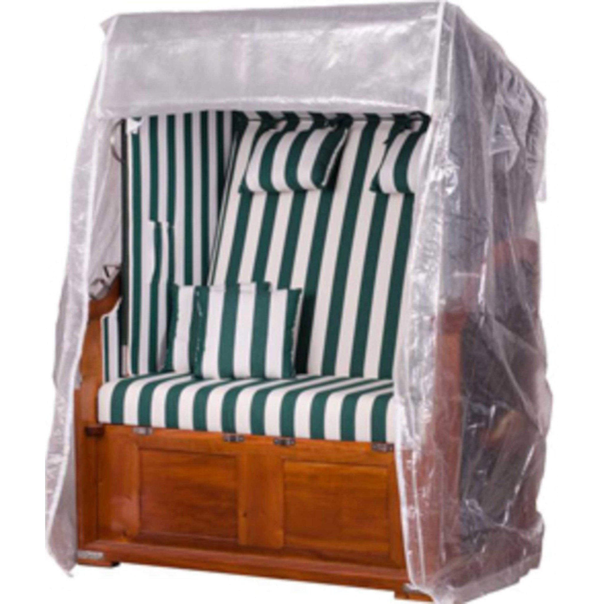 bene living Strandkorb-Schutzhülle Basic PVC - Zweisitzer - Größe L (Outdoor-Set, 1-St., Strandkorb-Schutzhülle Größe L), transparent - schneller Staub- und Schmutzschutz