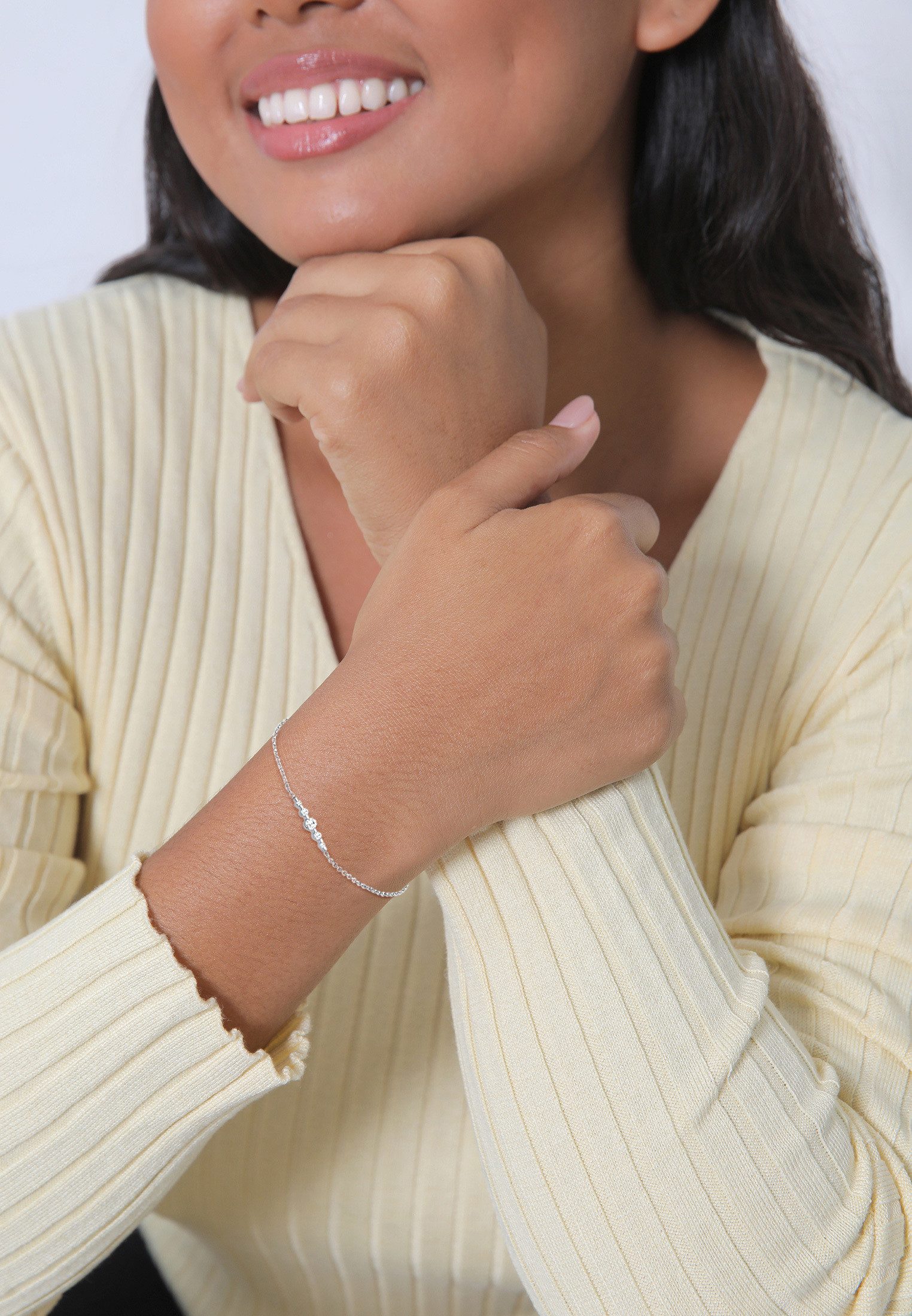 Elli Armband Klassisch Funkelnd Zirkonia Kristalle 925 Silber