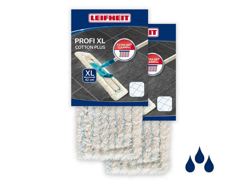 Leifheit Bundle Wischbezug Profi XL cotton plus (2er Set) Wischbezug