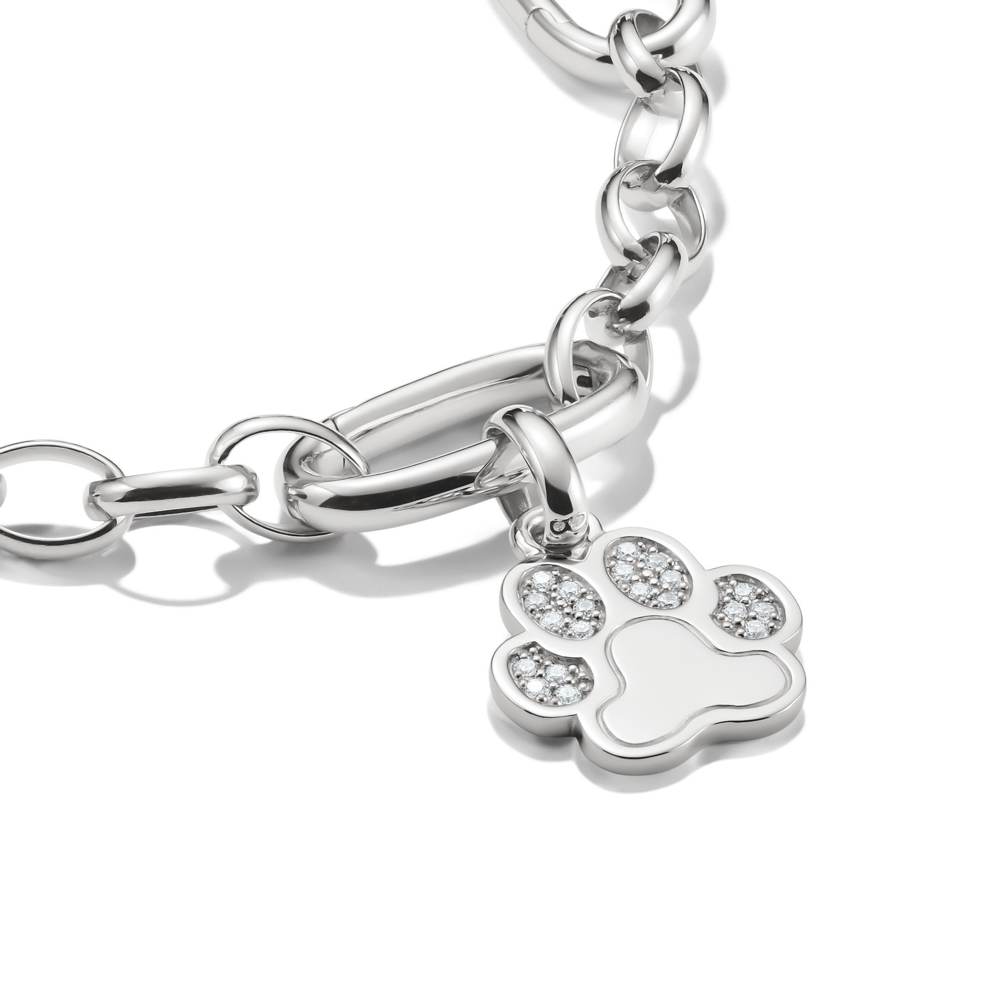 THOMAS SABO Charm-Einhänger Charm Pfoten-Design - Connect, mit Zirkonia (synth)