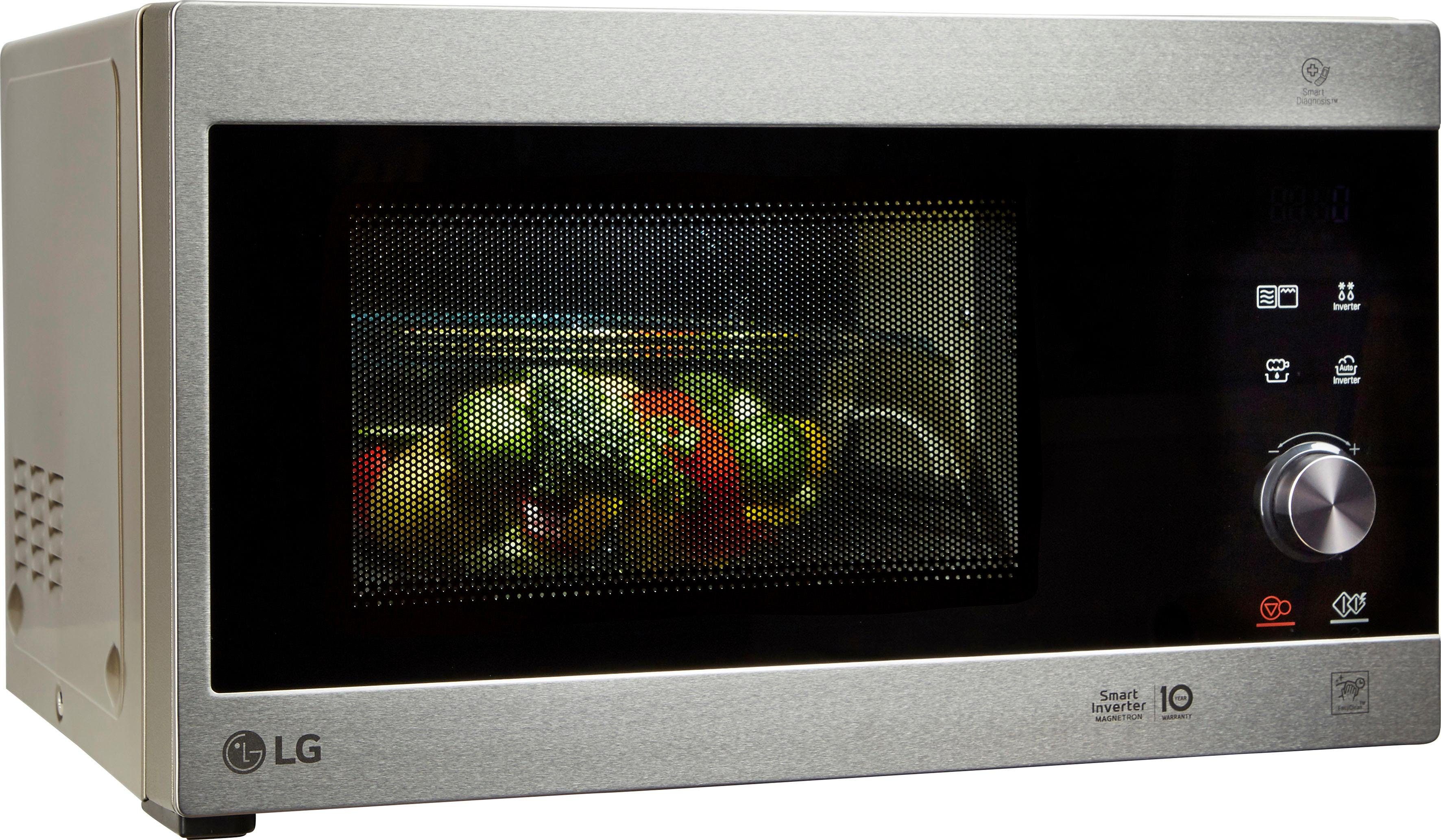 LG Mikrowelle MH 6565 CPS, Grill, 25 l, Smart Inverter Technologie, echte Glasfront