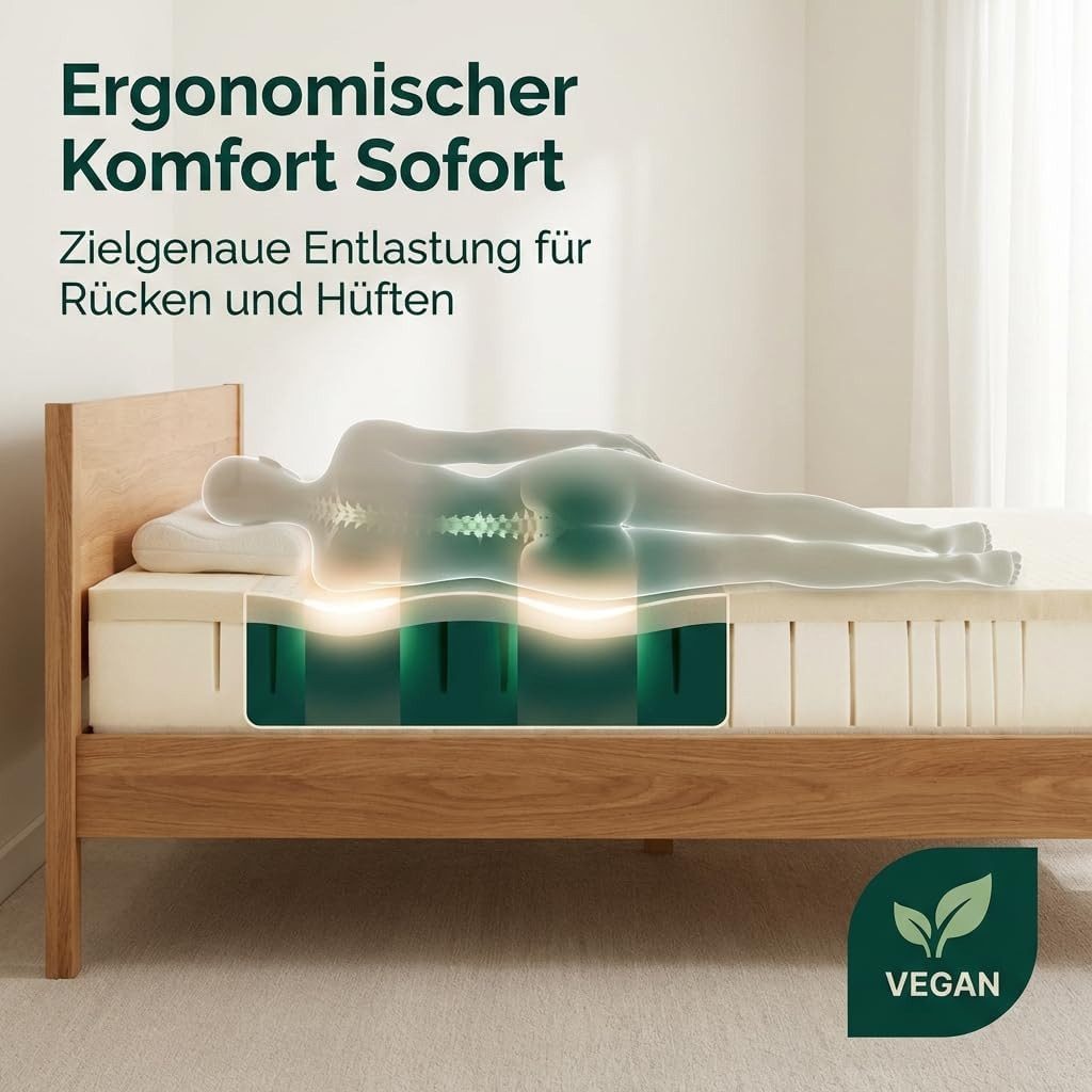 geborgenschlafen, Topper Naturlatex-Topper für gesunden Schlaf - GS ECO, Naturlatex, (Premium Matratzenauflage Latex-Topper)