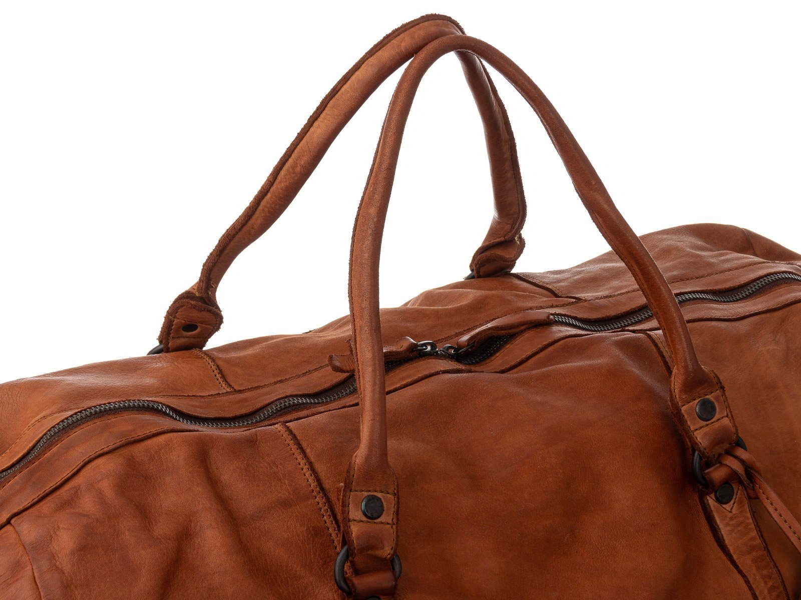 Reisetasche Weekender Cool Casual Ankeranhänger HARBOUR Weekender-Style 2nd Boy (1-tlg), Cognac Big