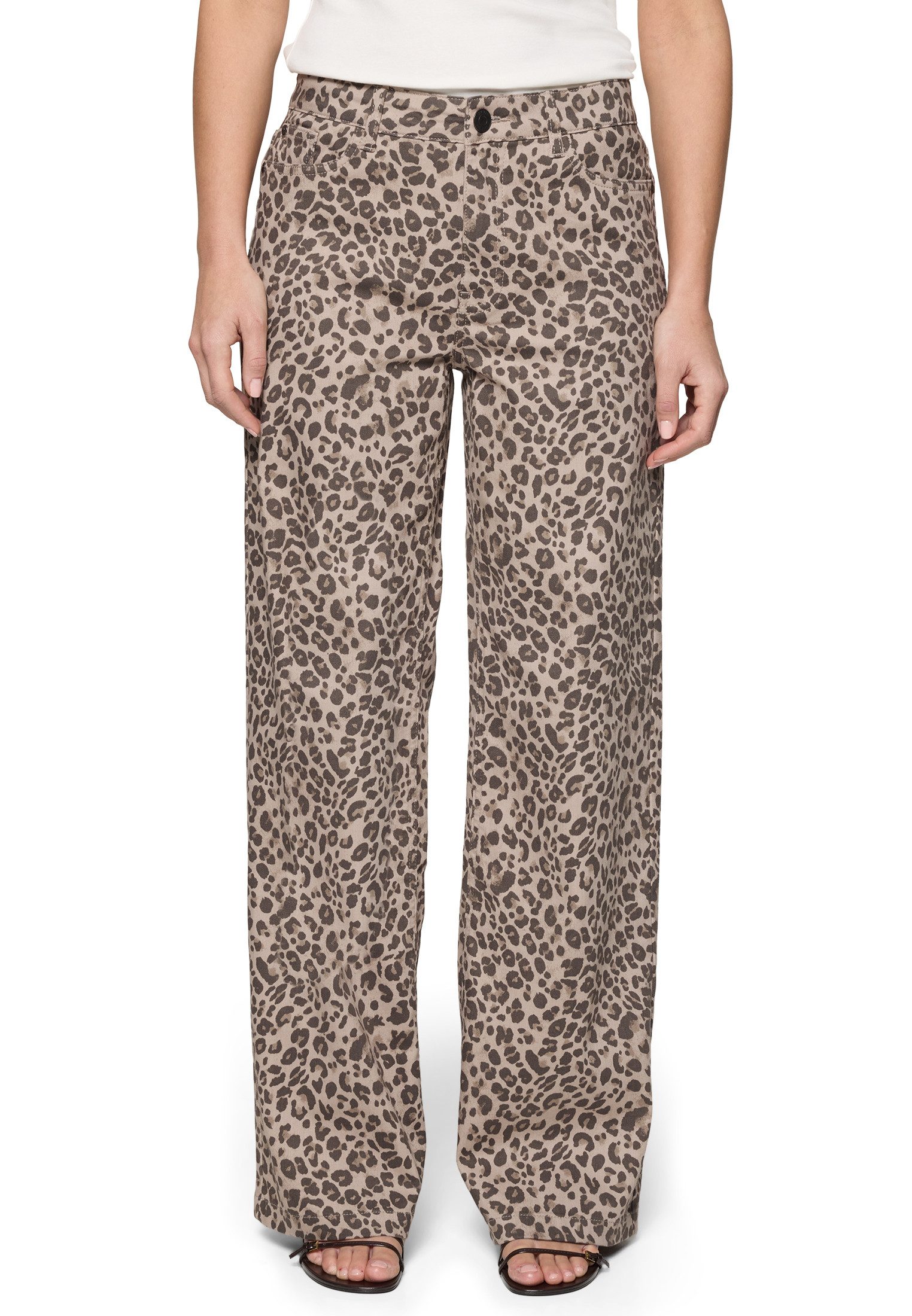 Zero Mom-Jeans Damen mit weitem Bein