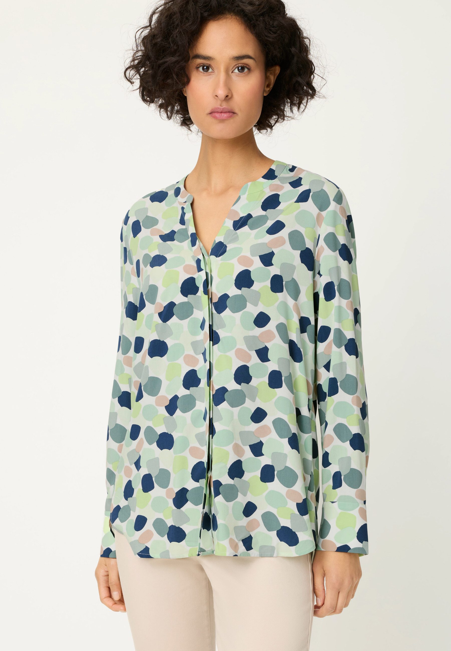 Olsen Hemdbluse Bluse mit Allover-Dessin günstig online kaufen