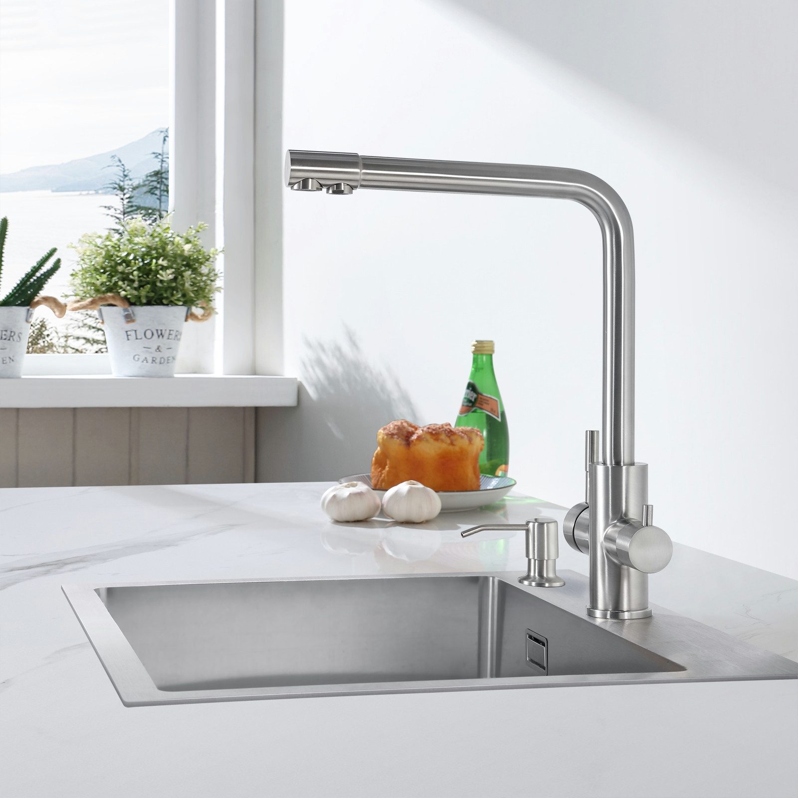 CECIPA MAX Spültischarmatur 3-in-1-Küche Armatur, 360° günstig online kaufen