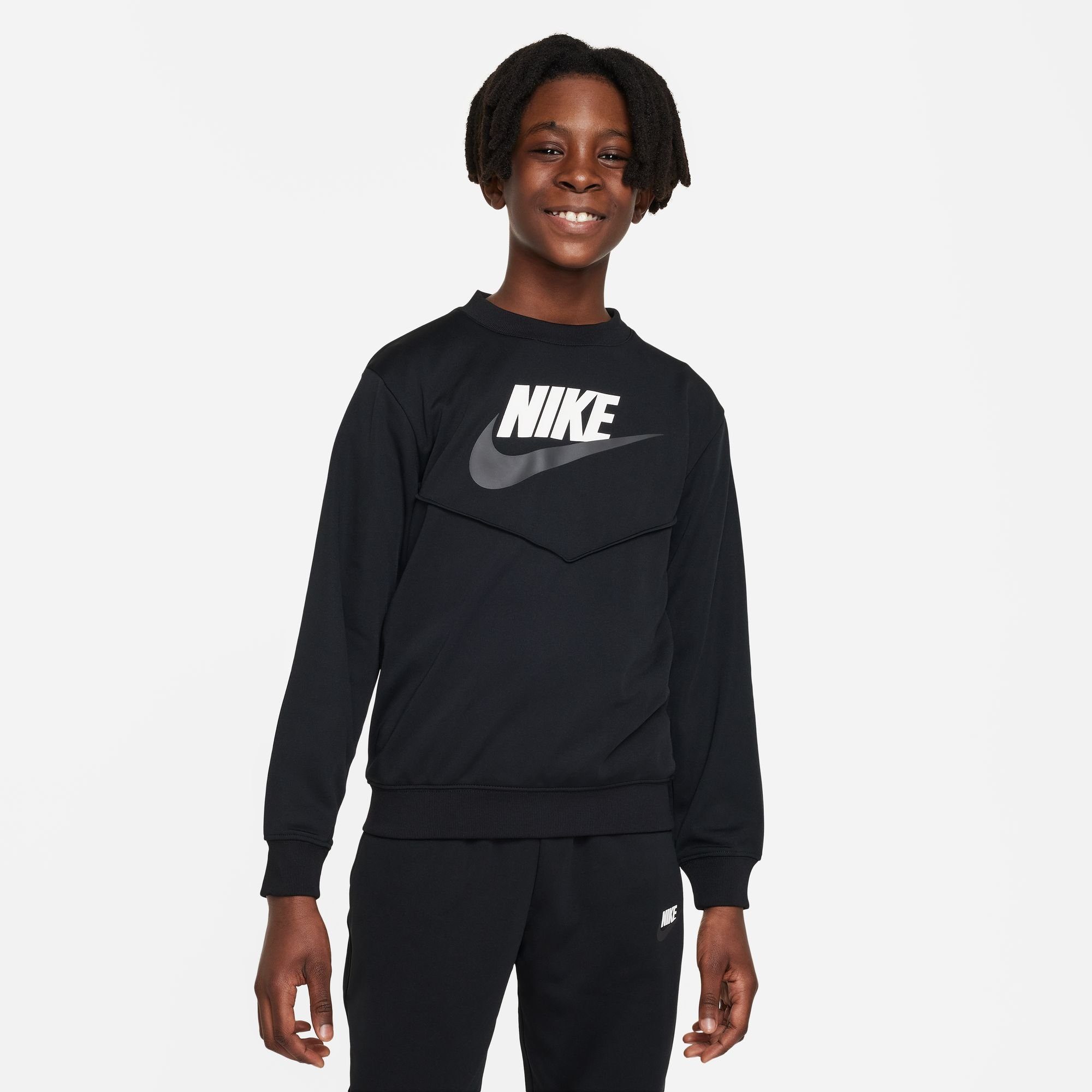 Begrenzte Zeit zum Schnäppchenpreis Nike Sportswear BIG BLACK/WHITE/WHITE TRACKSUIT KIDS' Trainingsanzug