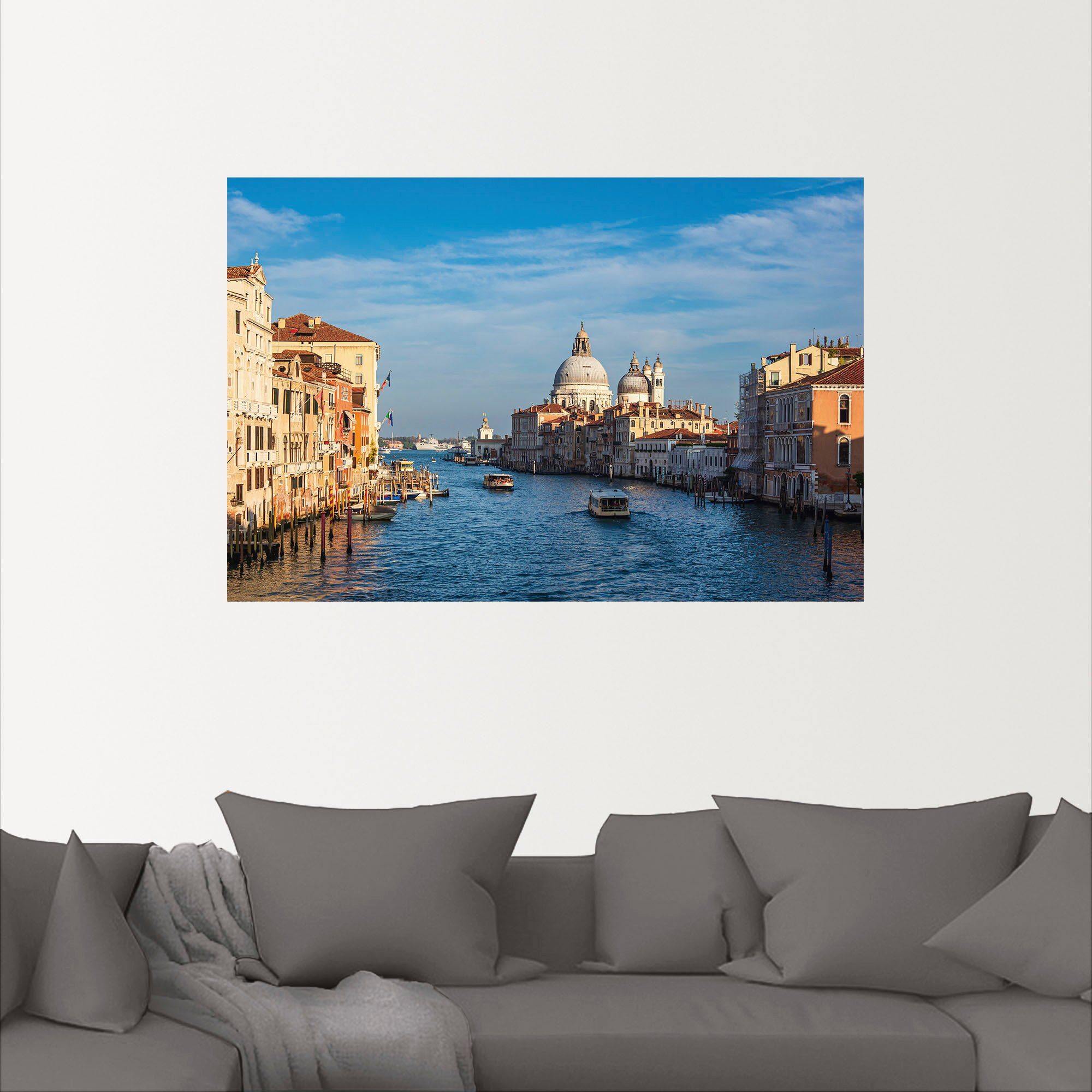 (1 Größen als versch. Santa Poster Venedig, Venedig Wandaufkleber Wandbild Leinwandbild, Salute oder Maria Kirche della in Alubild, Artland St),