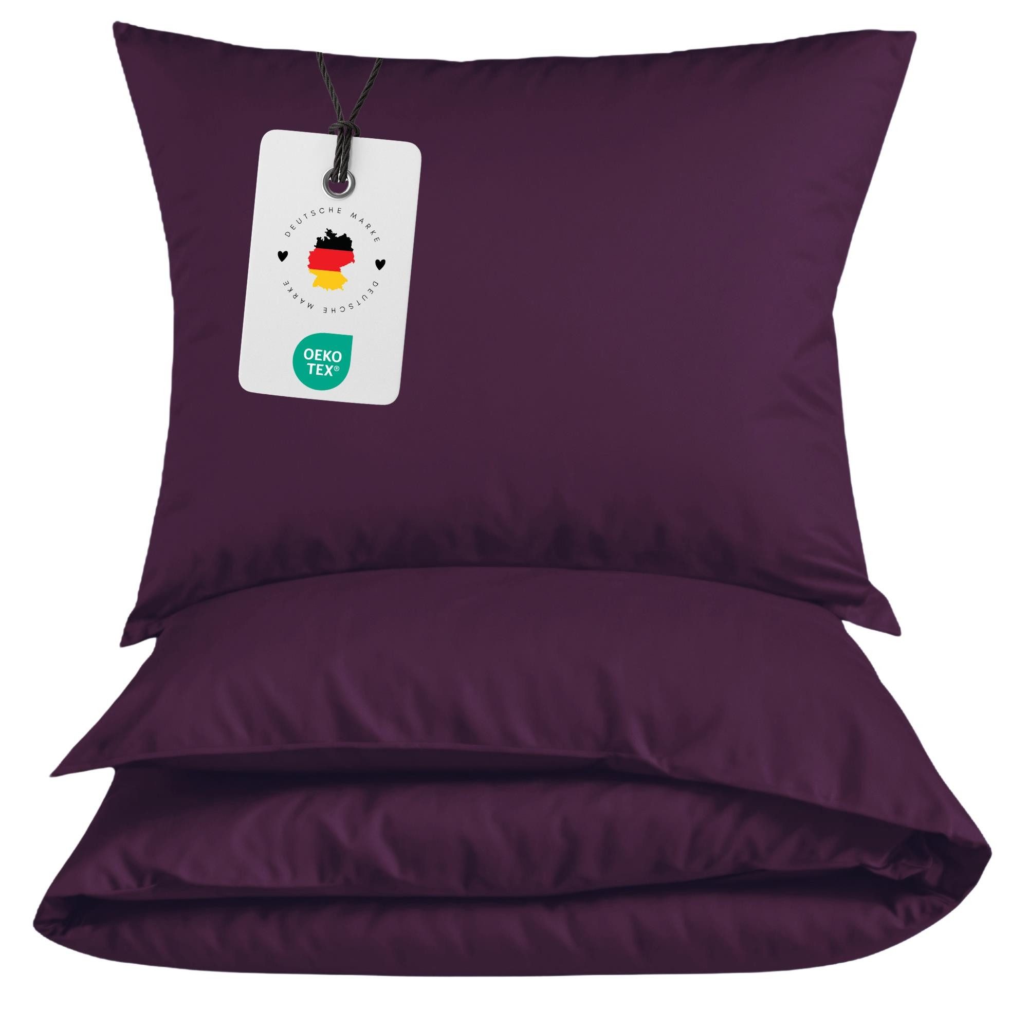 Carpe Sonno Постельное белье Mikrofaser Постельное белье 135x200 155x220 200x200 Einfarbig Atmungsaktiv, Mikrofaser, 2 teilig, Uni Bettbezug 135x200 Lila - Super soft & Oeko-Tex Zertifiziert