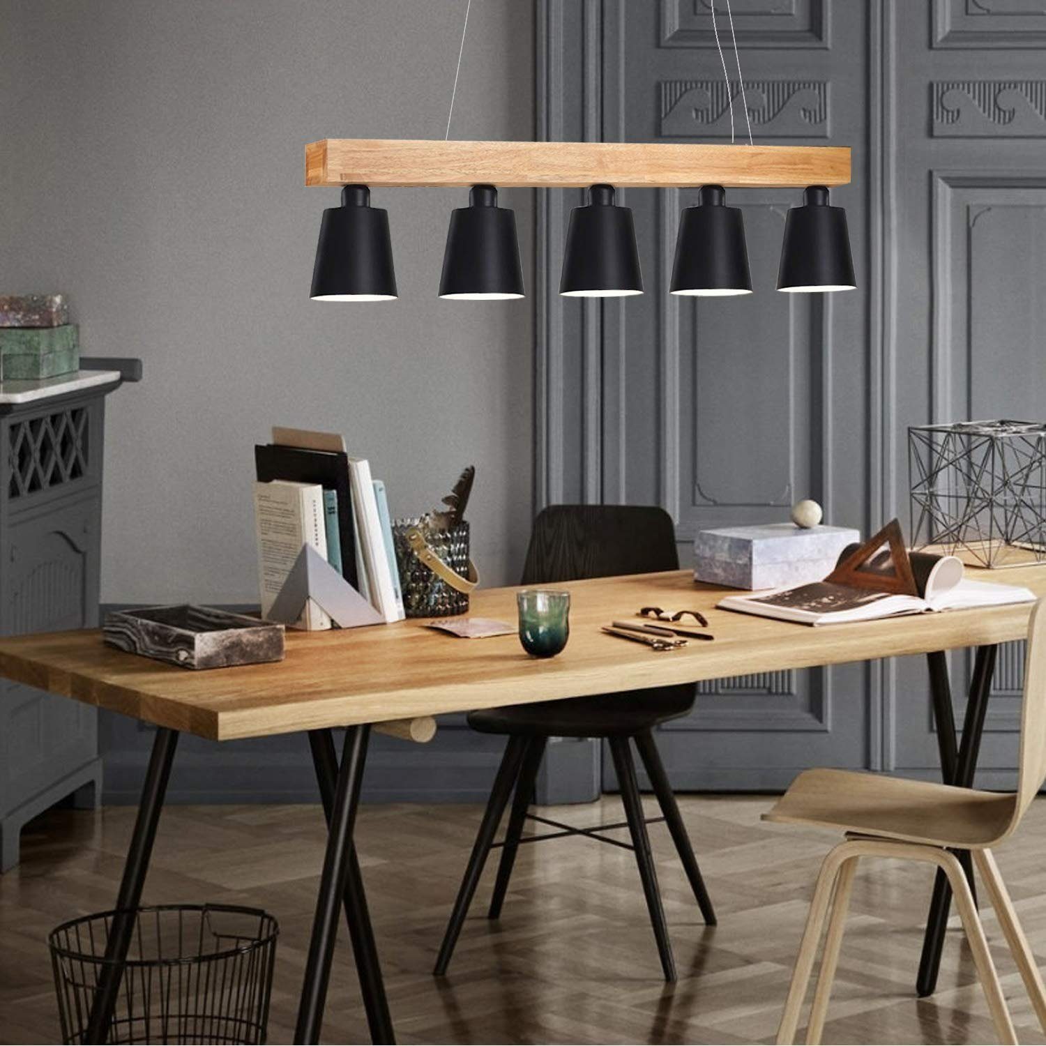 ZMH Pendelleuchte Esstisch Holz 3/ 5Flammig günstig online kaufen