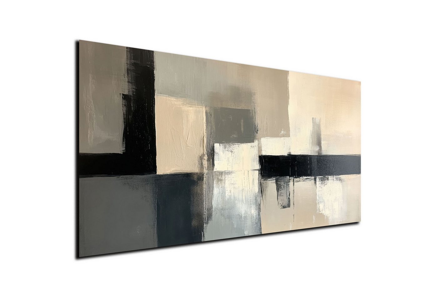 DARO Design Leinwandbild Modern Abstrakt Wandbilder XXL Wandbild Wand Deko Leinwand Bilder, (Beige Abstrakt - Bild Groß Wohnzimmer Schlafzimmer Küche Esszimmer Einteilig Querformat Fotodruck Leinwände Wanddeko Abstrakte Kunst Boho), 30x20cm