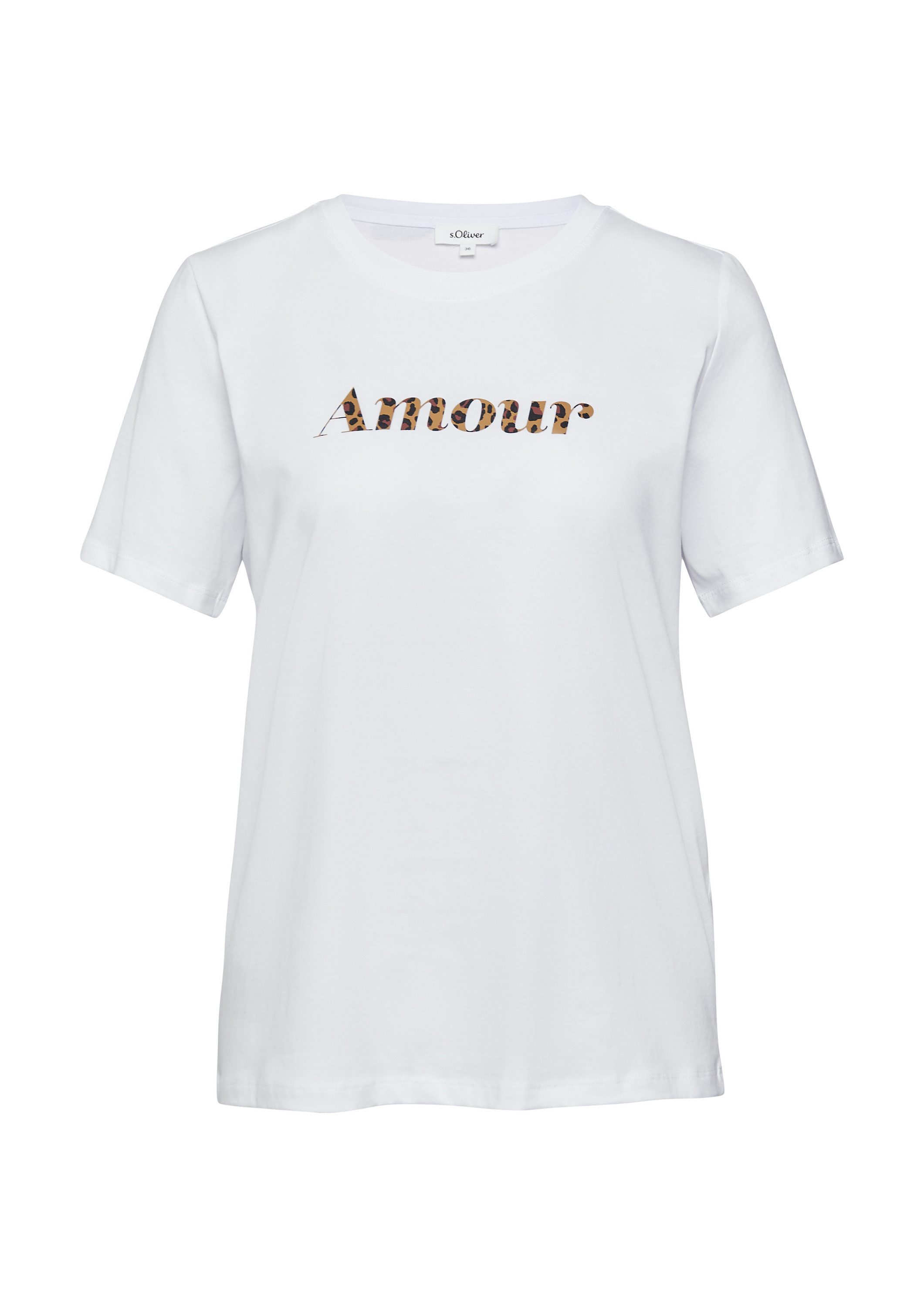 s.Oliver Kurzarmshirt T-Shirt T-Shirt mit Frontprint günstig online kaufen