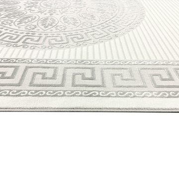 Teppich Glänzender Designer Teppich mit Orient Muster in grau anthrazit, TeppichHome24, rechteckig, Höhe: 8 mm