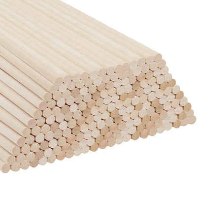 Belle Vous Kantholz 200 Holzstäbchen für kreative Bastelprojekte und DIY, 200 Stück Holzstäbchen für Basteln und DIY
