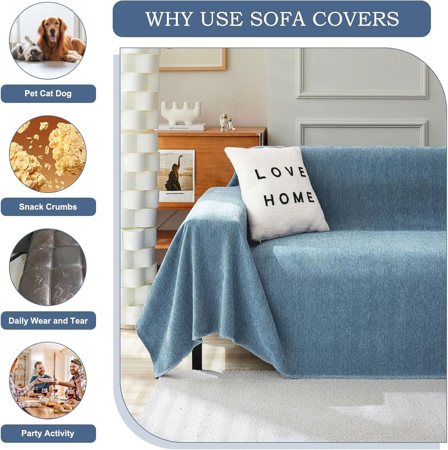 RWEUOQ Sofaschoner Chenille-Sofa-Abdeckung, Multifunktions-Schutzhülle, 180 günstig online kaufen