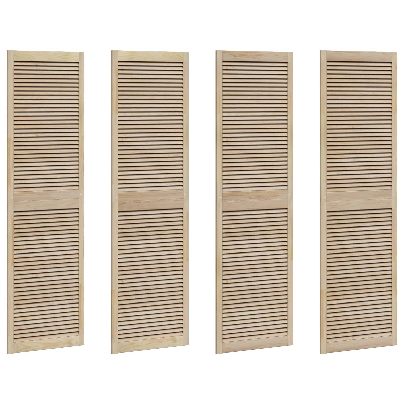 vidaXL Schranktür Schranktür 4 pcs Natur 201 x 2,1 x 59,5 cm Massives Kiefernholz (4 St)