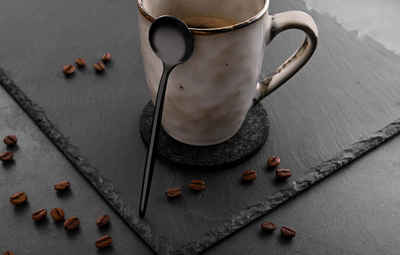 GRÄWE Kaffeelöffel (6 Stück), Kaffeelöffel Provence, 6-teilig, schwarz, Edelstahl