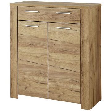 Lomadox Garderoben-Set BILBAO-01, (Spar-Set, 3-St), mit Dielenschrank Eiche Navarra mit Touchwood 185x198x41 cm