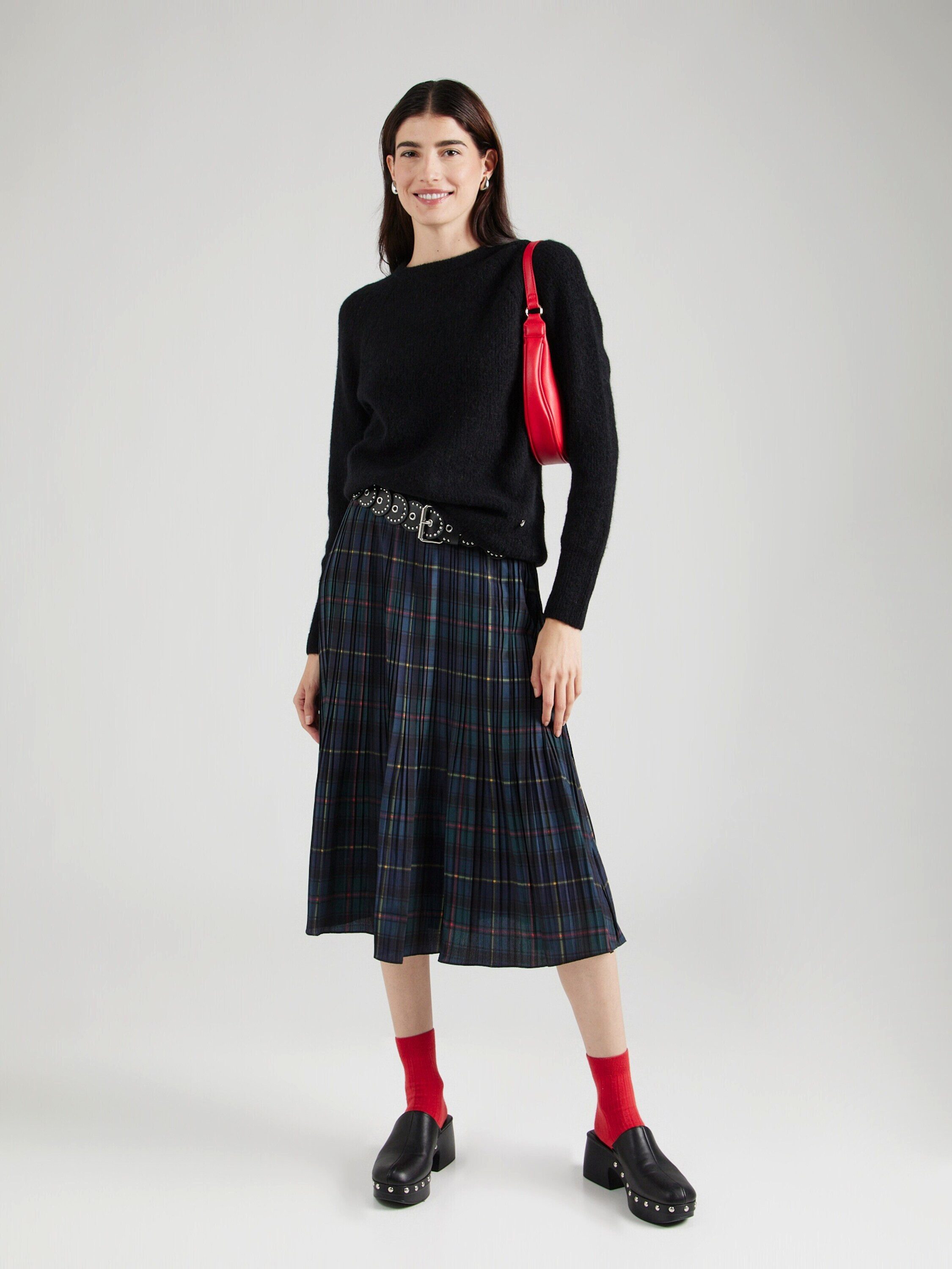 Mos Mosh Rundhalspullover (1-tlg) Lochmuster