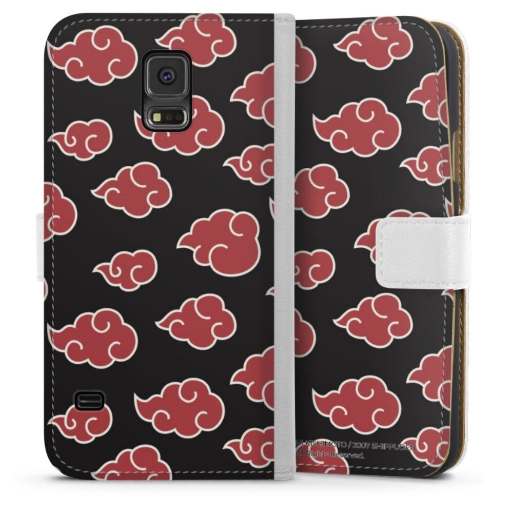 DeinDesign Handyhülle Offizielles Lizenzprodukt Naruto Shippuden Akatsuki Akatsuki Pattern, Samsung Galaxy S5 Neo Hülle Handy Flip Case Wallet Cover