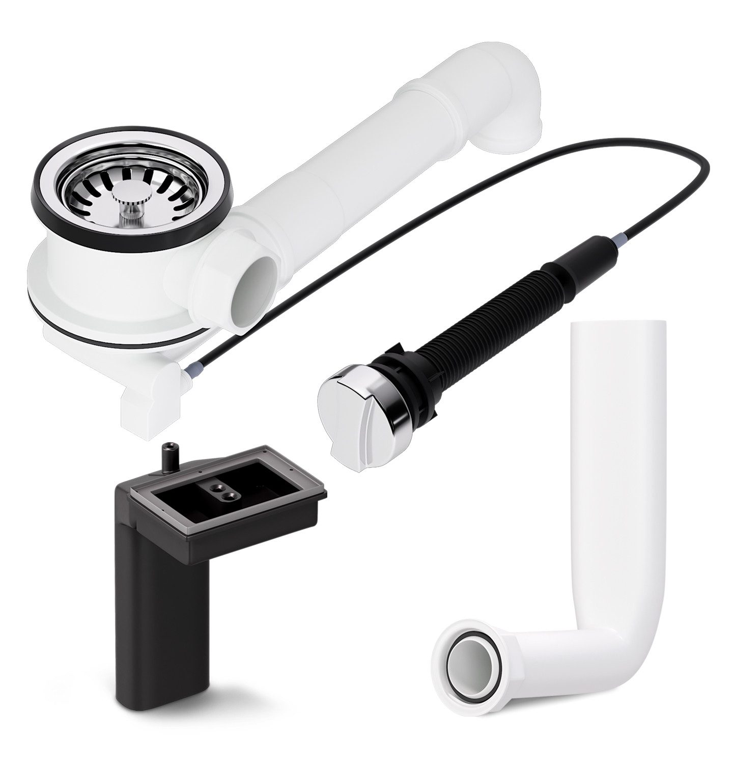AQUADE Ablaufgarnitur Siebkorbventil Set 70 mm günstig online kaufen