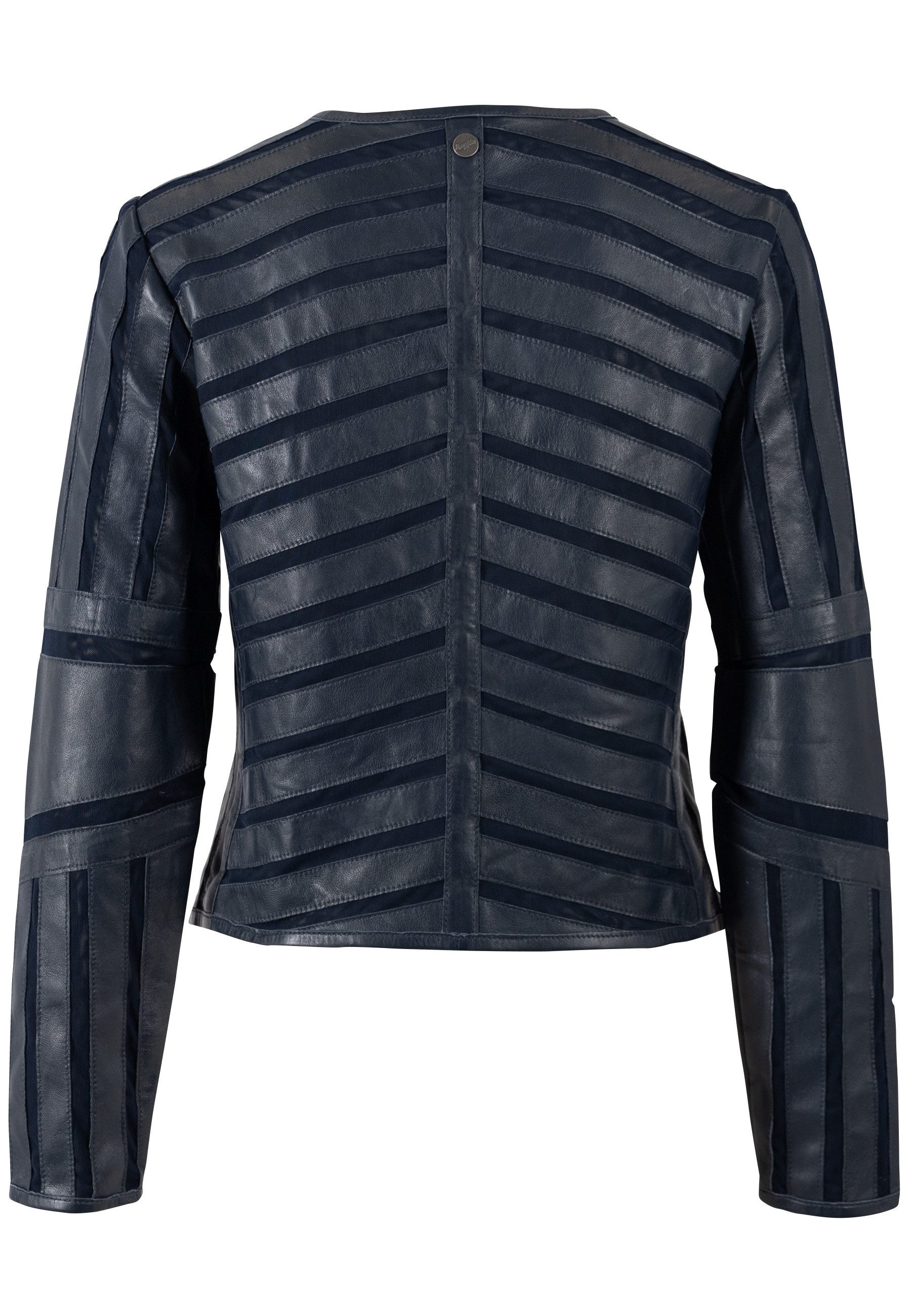Mauritius Lederjacke MWSuri im Materialmix, Mesh-Einsätze günstig online kaufen