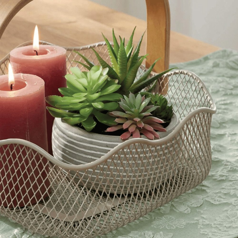 Kunstpflanze Sukkuletten im Topf Kunstblume Zimmerpflanze Ø 12 cm, Home-trends24.de, Höhe 14 cm