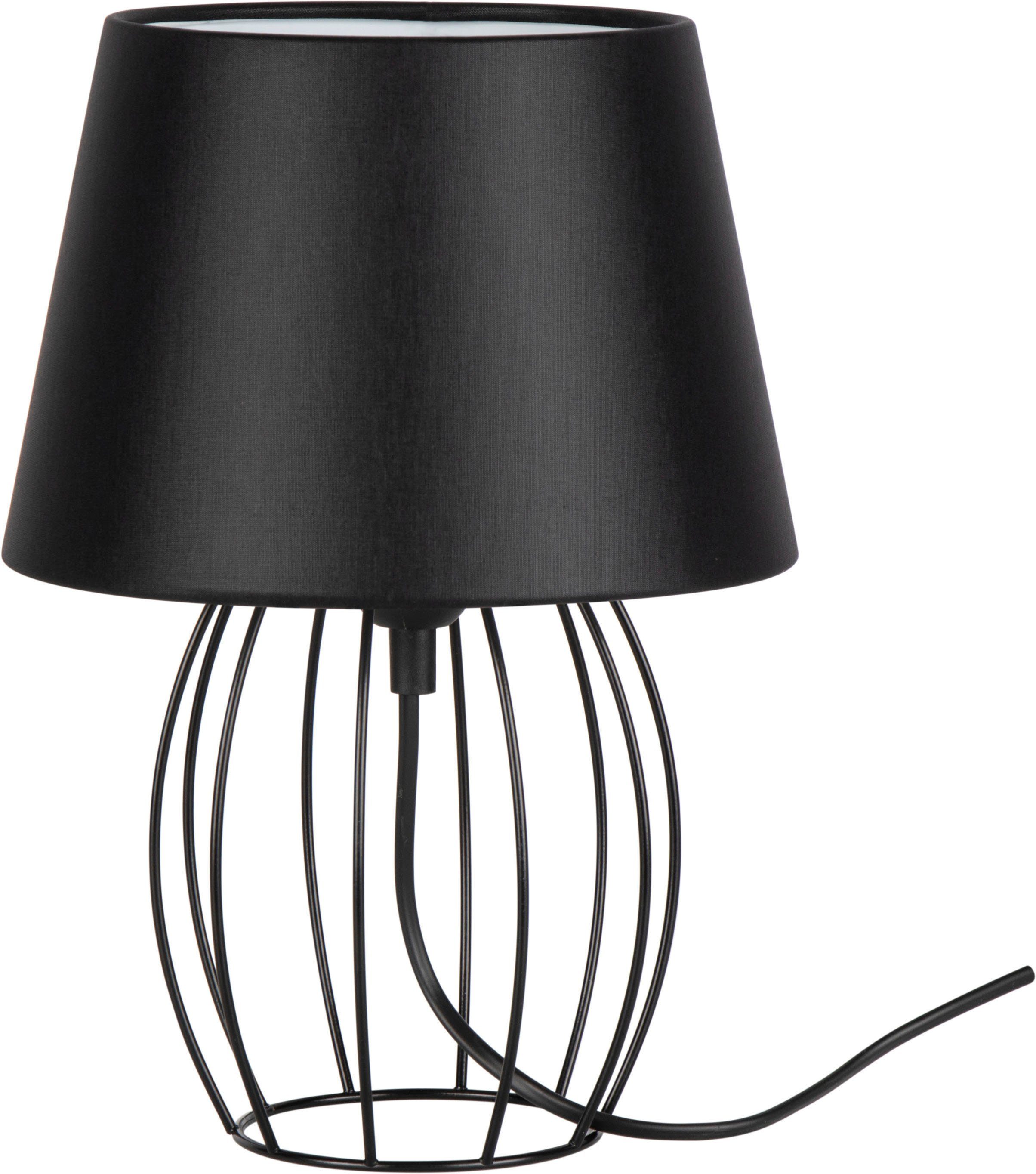 Places of Style Tischleuchte Scafati, ohne Leuchtmittel, Tischlampe mit Schirm aus Stoff | Tischlampen