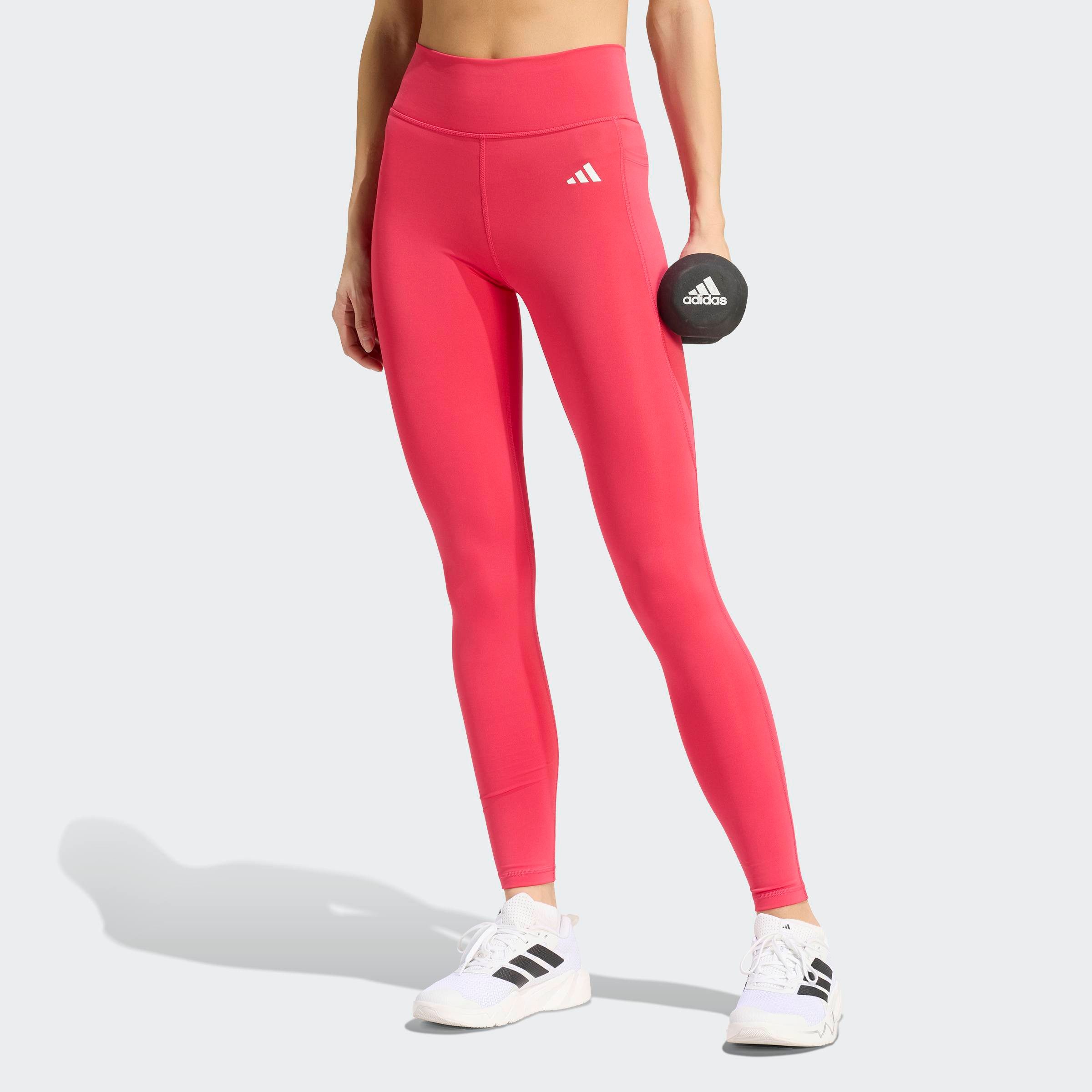 adidas Performance Trainingstights OPTIMÉ ESSENTIALS STASH POCKET LEGGINGS, KOMPLETTE LÄNGE für Fitness, mit Climacool® Technologie, ohne Verschluss
