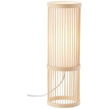 Lightbox Tischleuchte, ohne Leuchtmittel, Tischlampe, 36 cm Höhe, Ø 12 cm, E27, max. 40 W, Bambus/Textil
