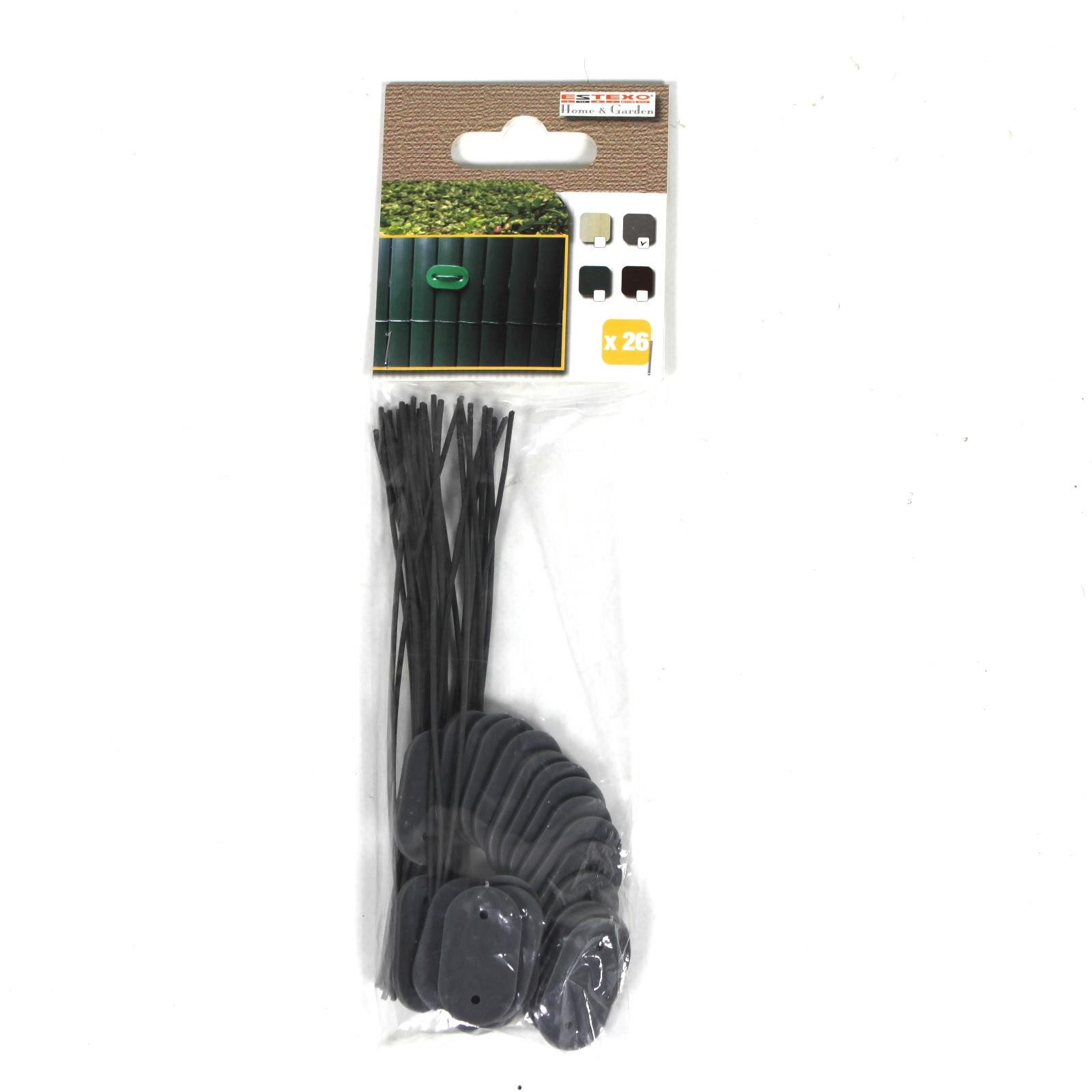ESTEXO Sichtschutzbefestigung Befestigungsclips Sichtschutzmatten 25 Clips Draht PVC Befestigungss