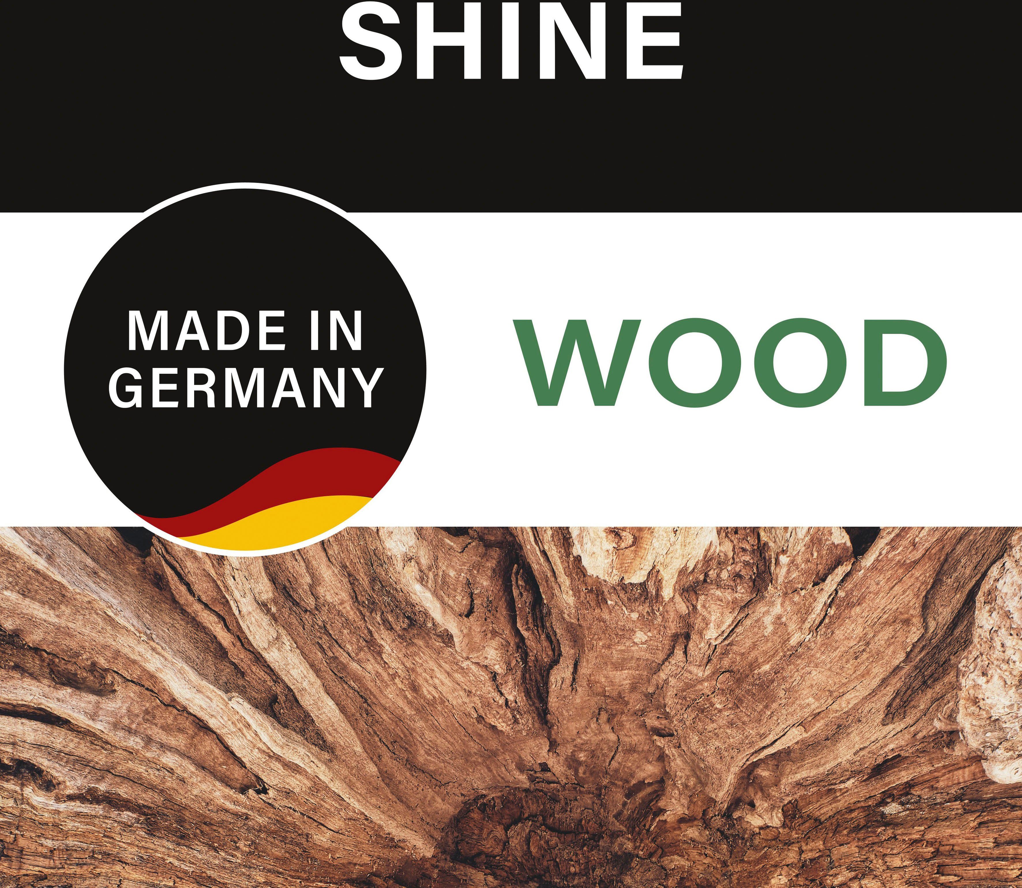 Shine-Wood, FISCHER Stehlampe Verarbeitung wechselbar, HONSEL Leuchtmittel & hochwertige